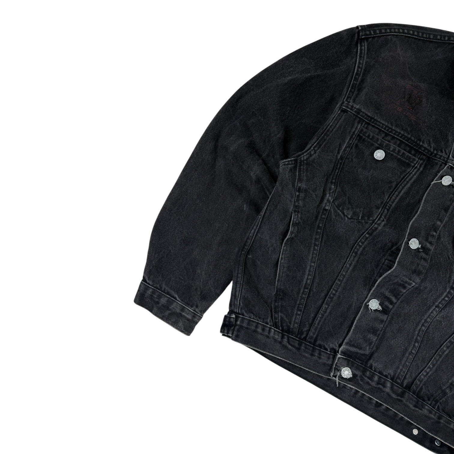 Vintage WWF HBK Shawn Michaels Denim Jacket Black