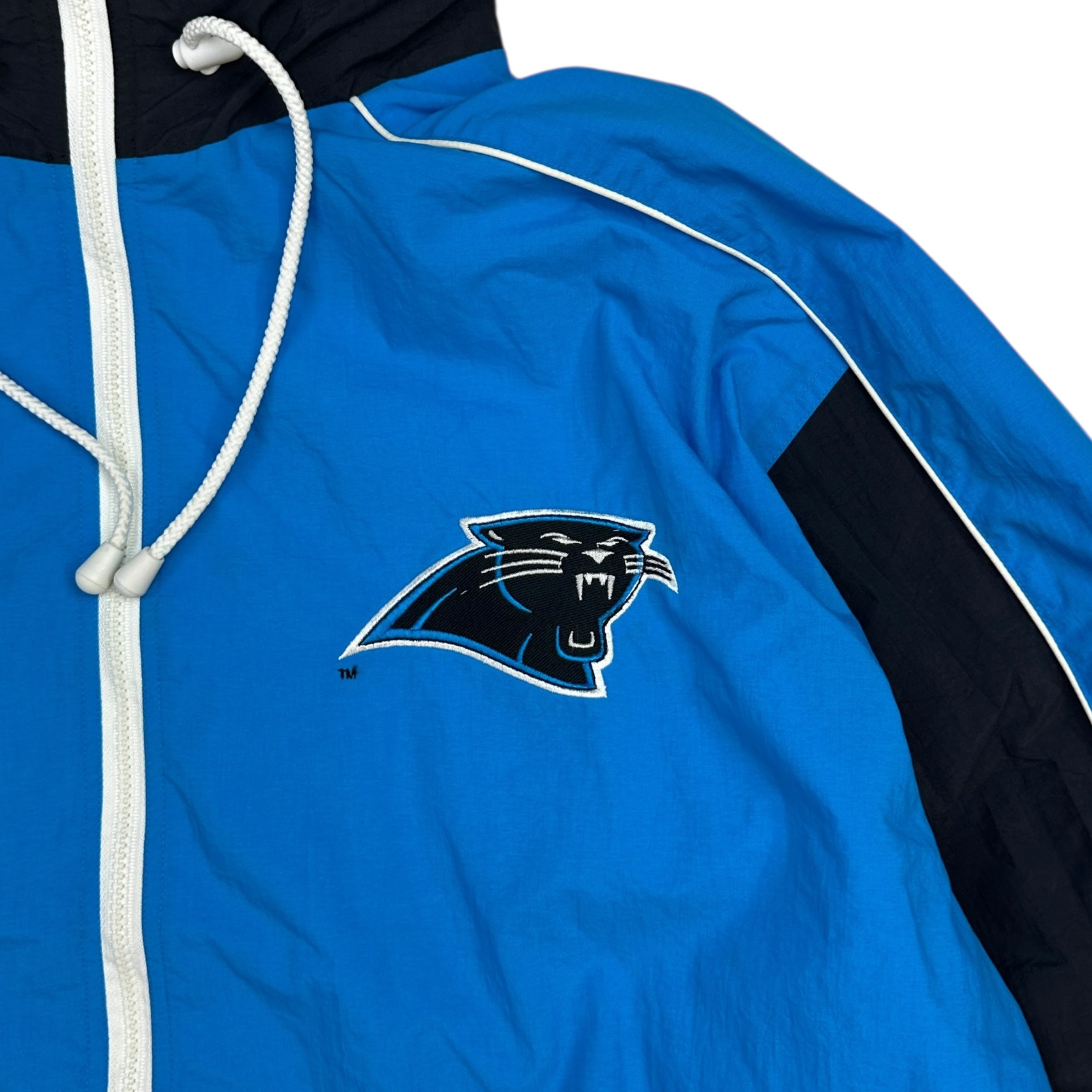 Vintage Carolina Panthers Logo Athletic Windbreaker Black/Blue