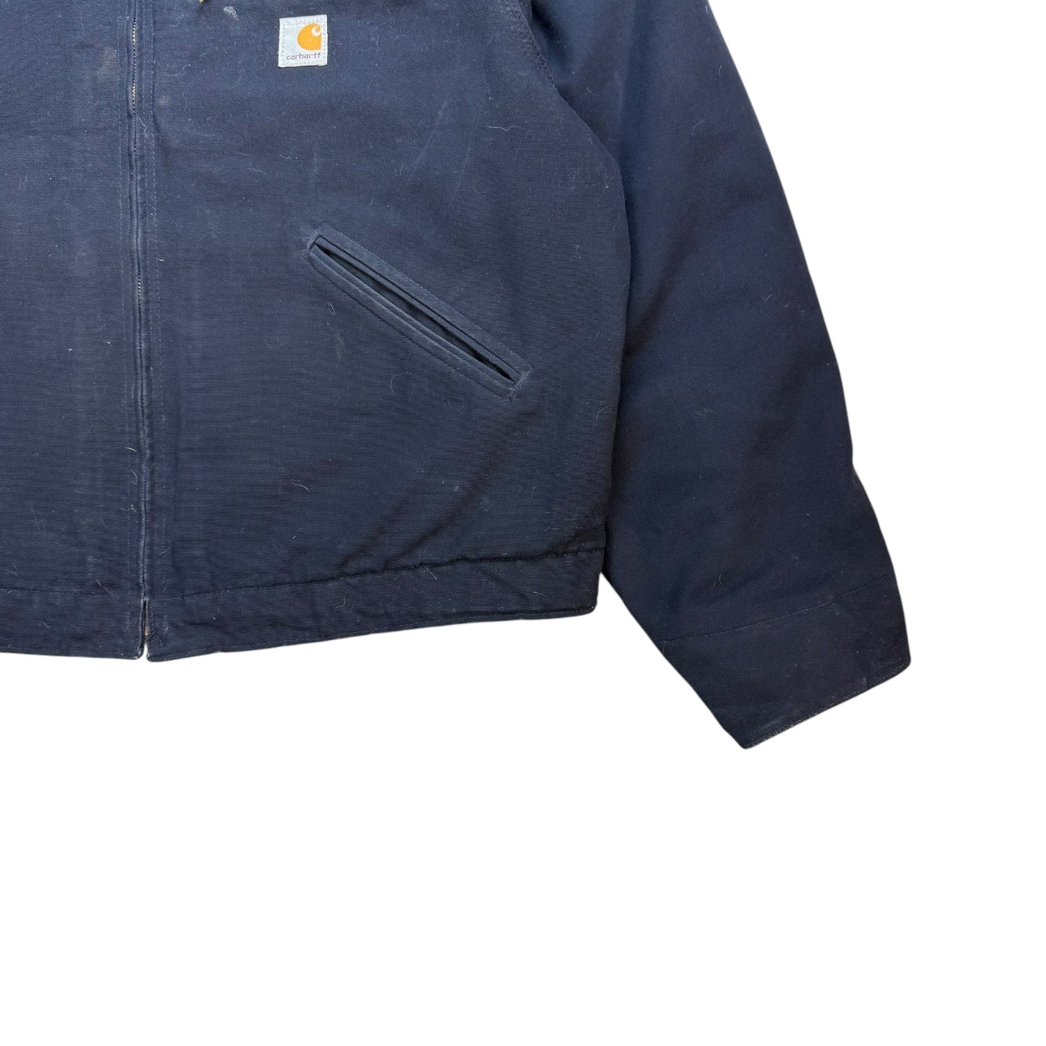 Vintage Carhartt Blanket Lined Detroit Jacket Navy Blue