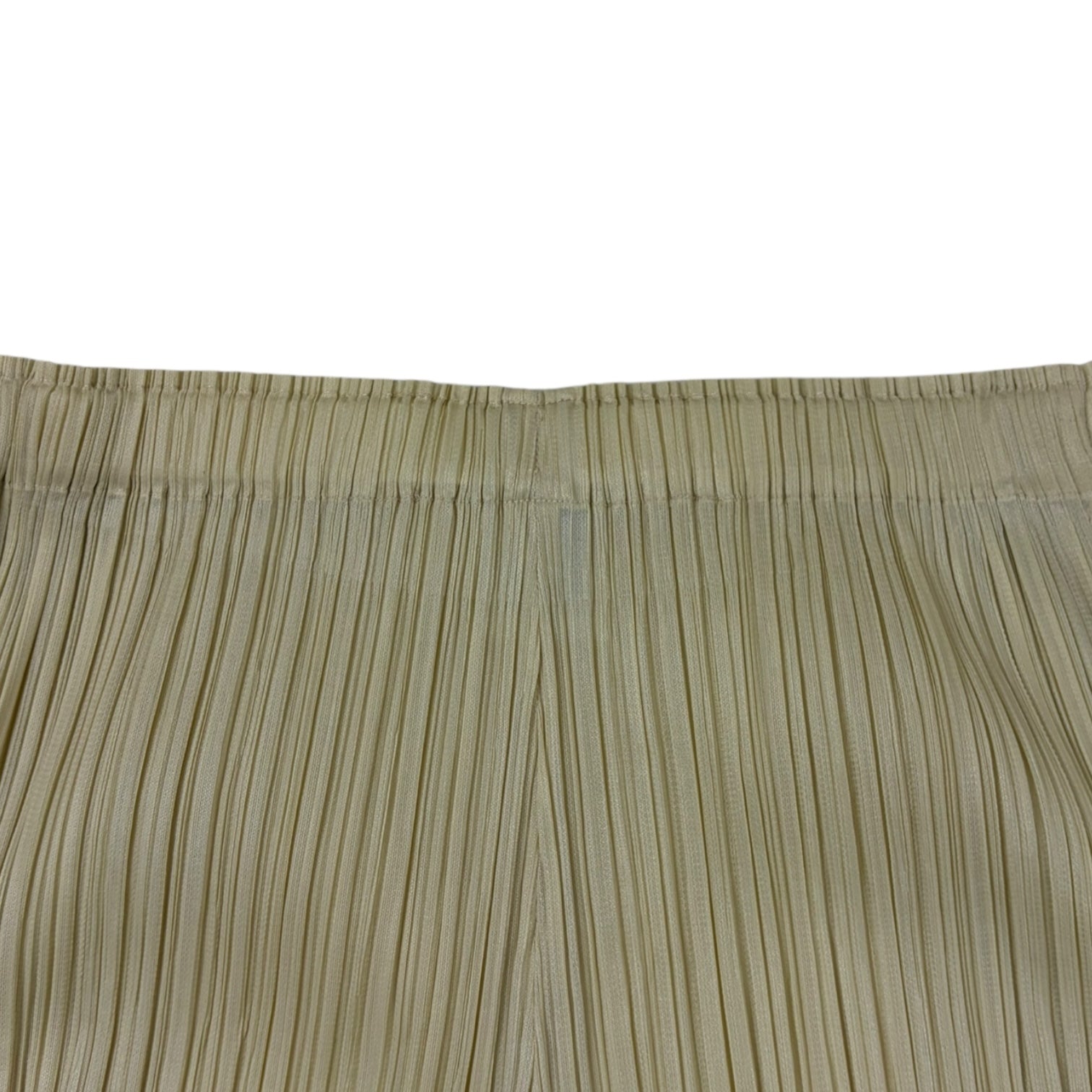(W) Issey Miyake Pleats Please Straight-Leg Pant Pale Yellow