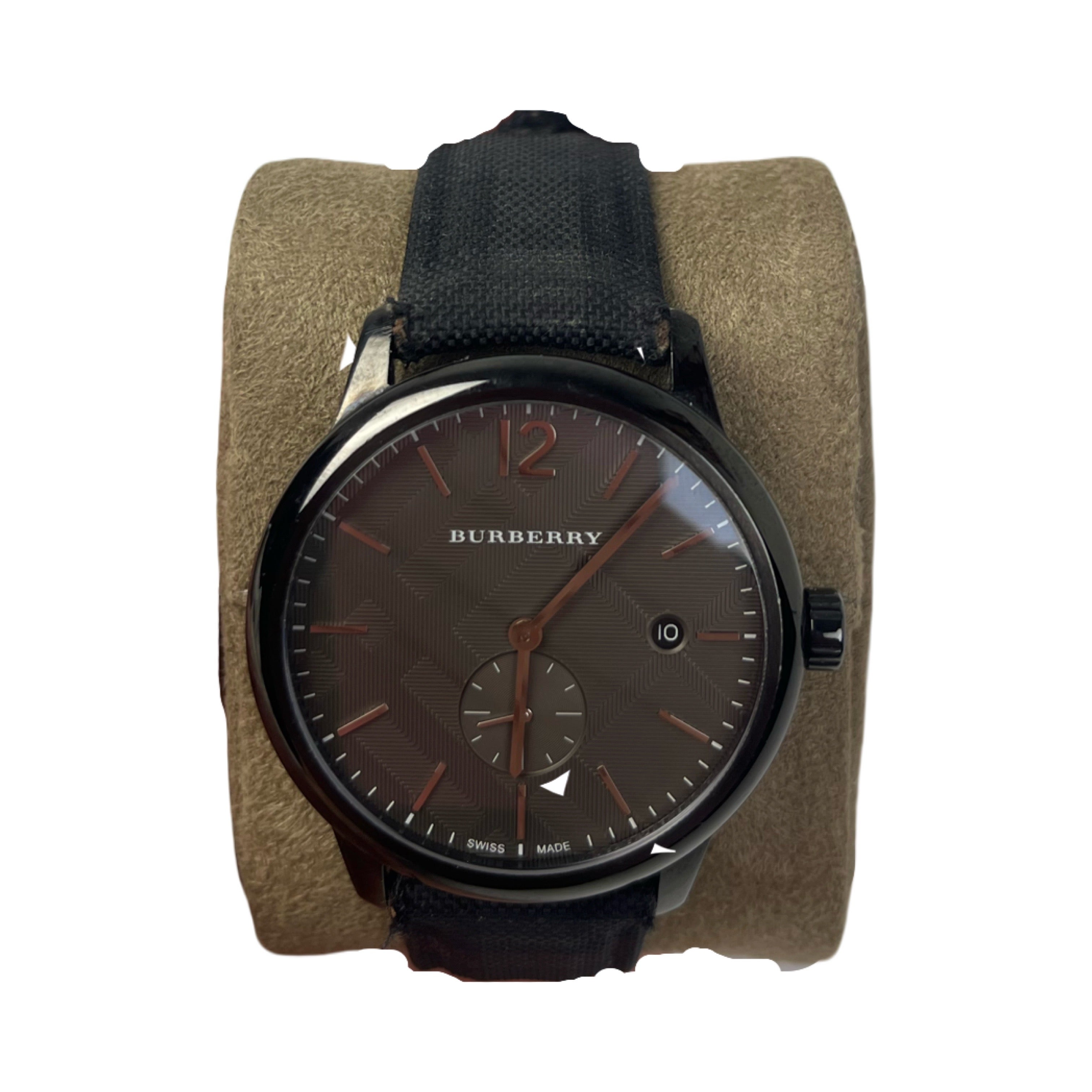 Burberry Classic Round Horseferry Black Dial Watch