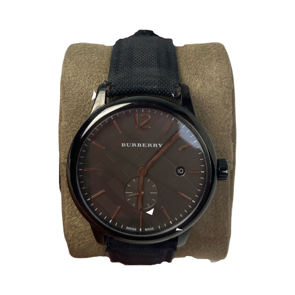 Burberry Classic Round Horseferry Black Dial Watch
