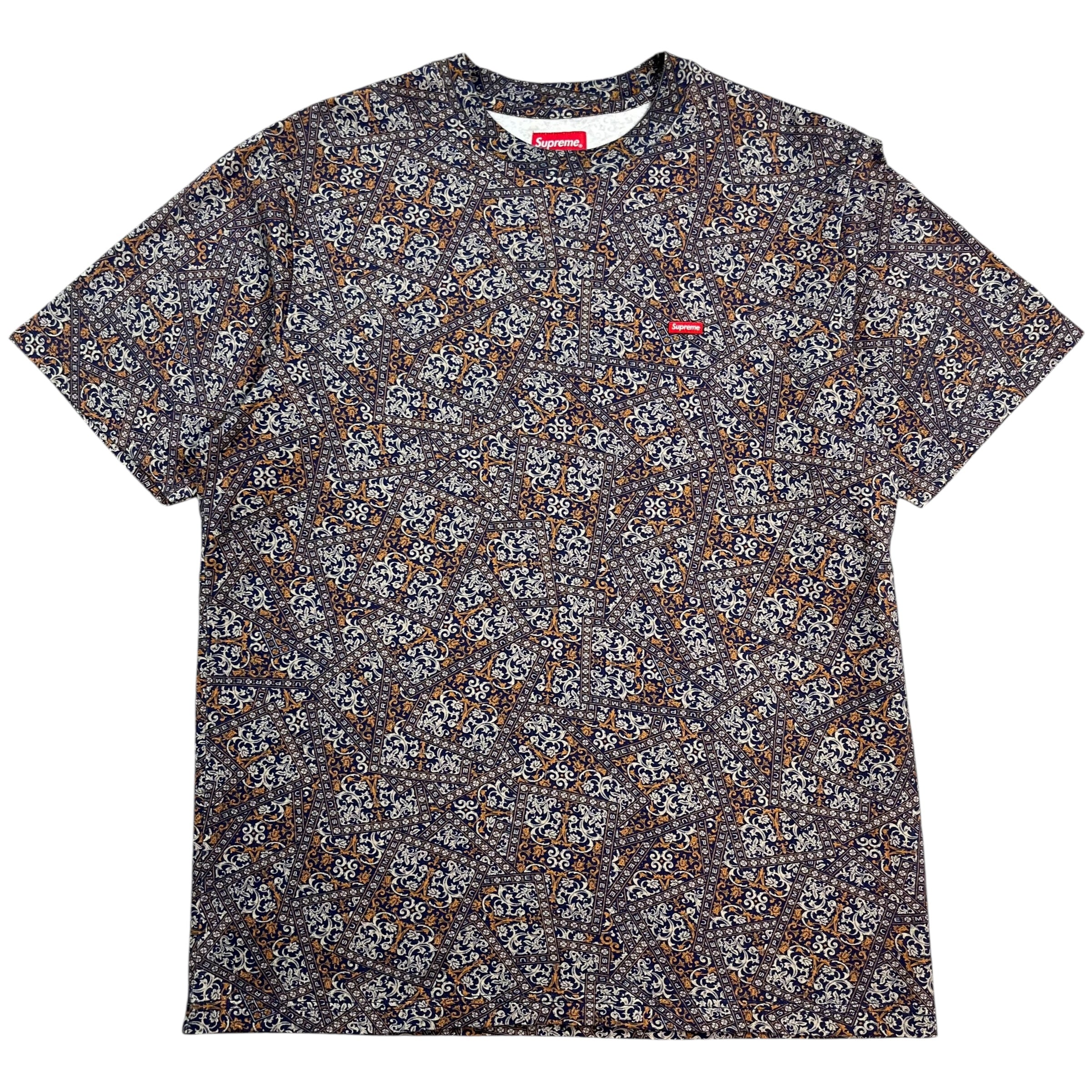 Supreme Floral Small Box Tee Navy