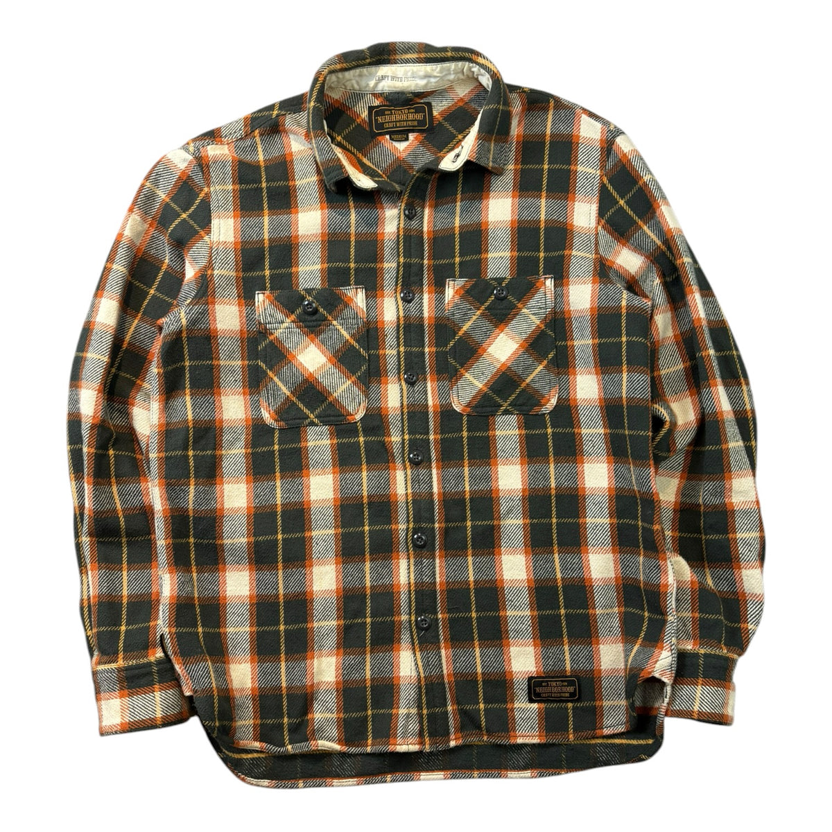 Neighborhood Flannel Orange/Black