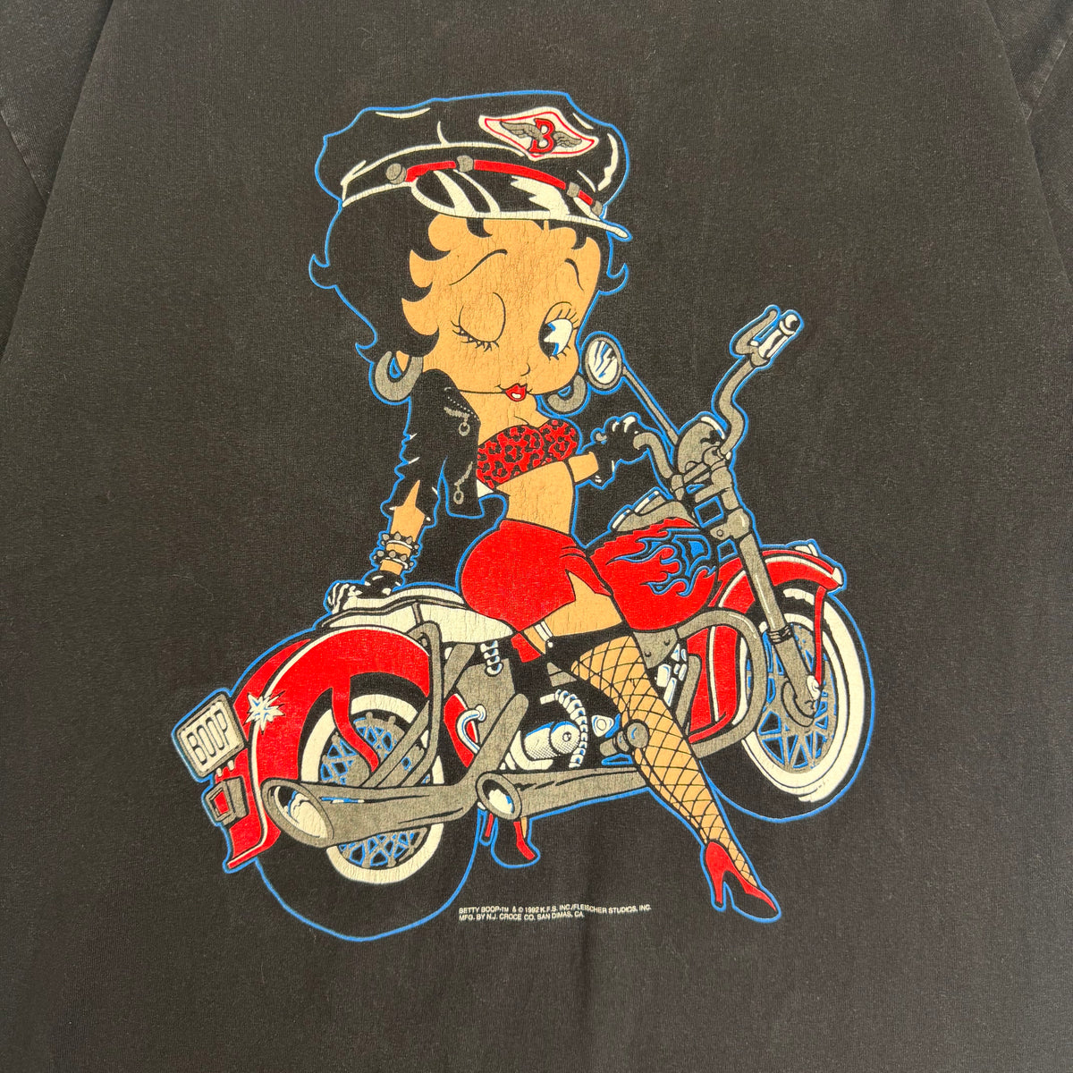 1992 Betty Boop Motorcycle Tee Black