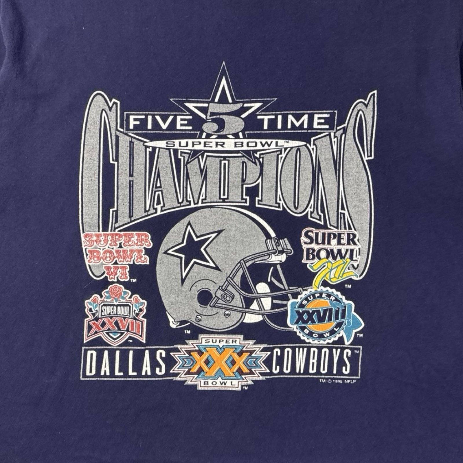 1995 Dallas Cowboys Superbowl 30 Champions NFL T-Shirt