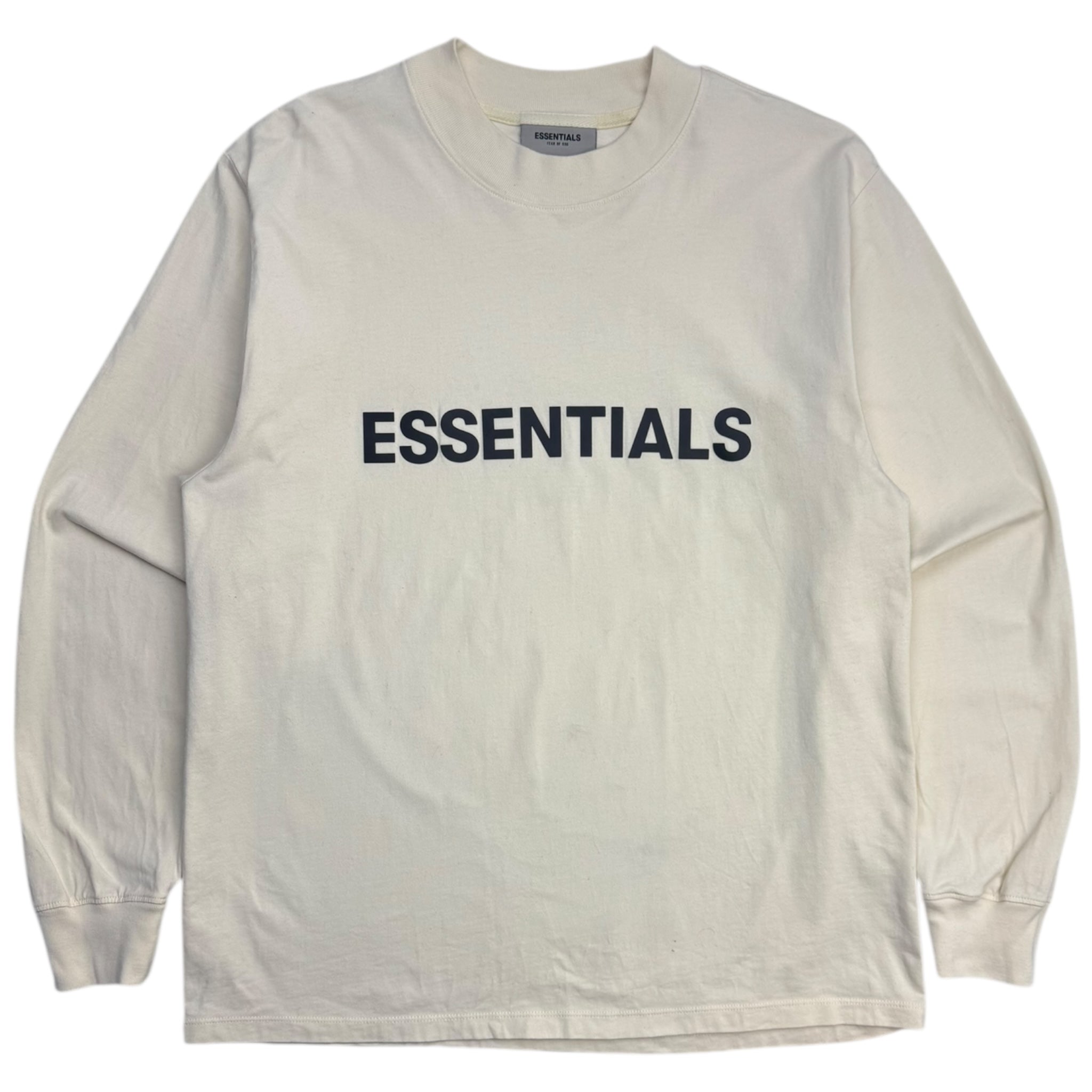 Fear Of God Essentials Applique Logo T-Shirt Cream