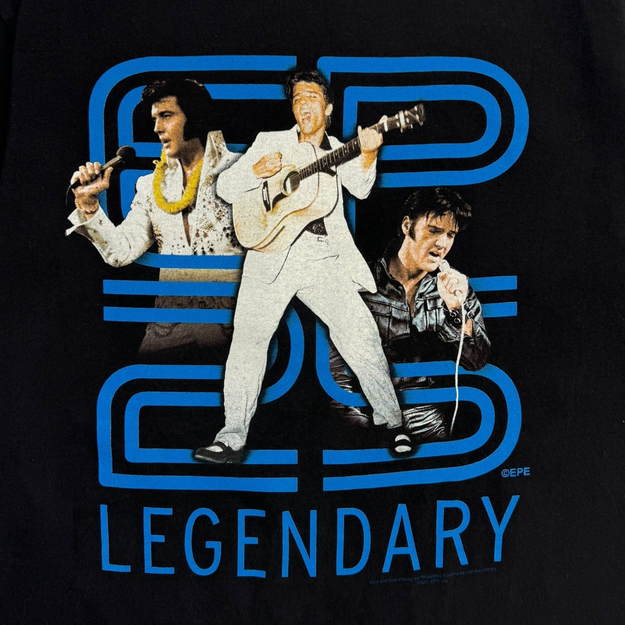 2001 Elvis Presley Legendary Tee Black