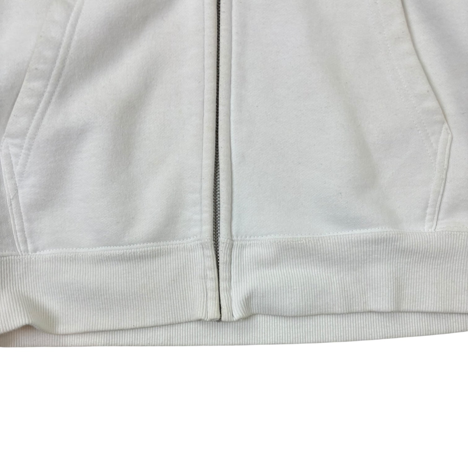 Stussy Basic Logo Zip-Up Hoodie White