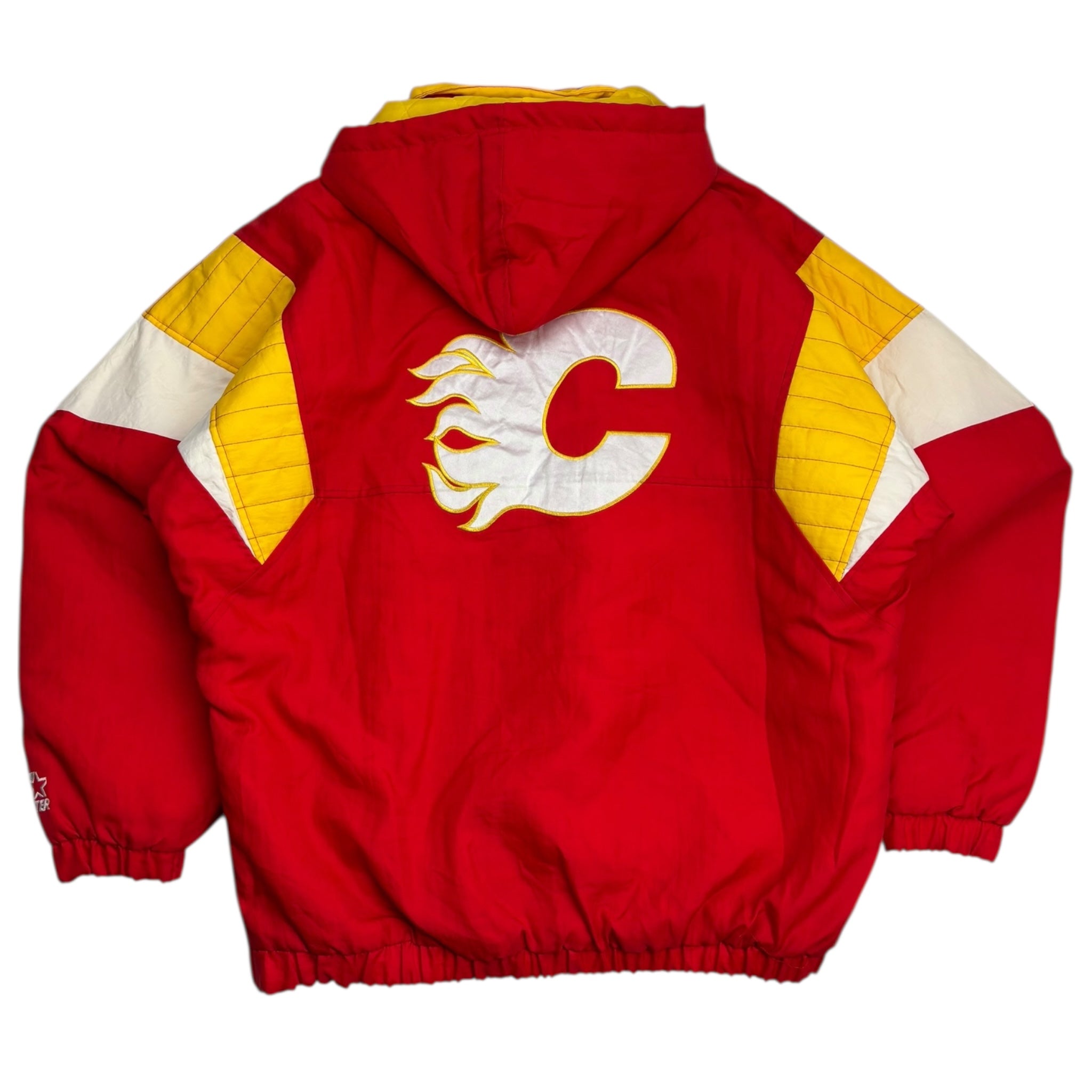Vintage Starter Calgary Flames Quarter Zip Jacket