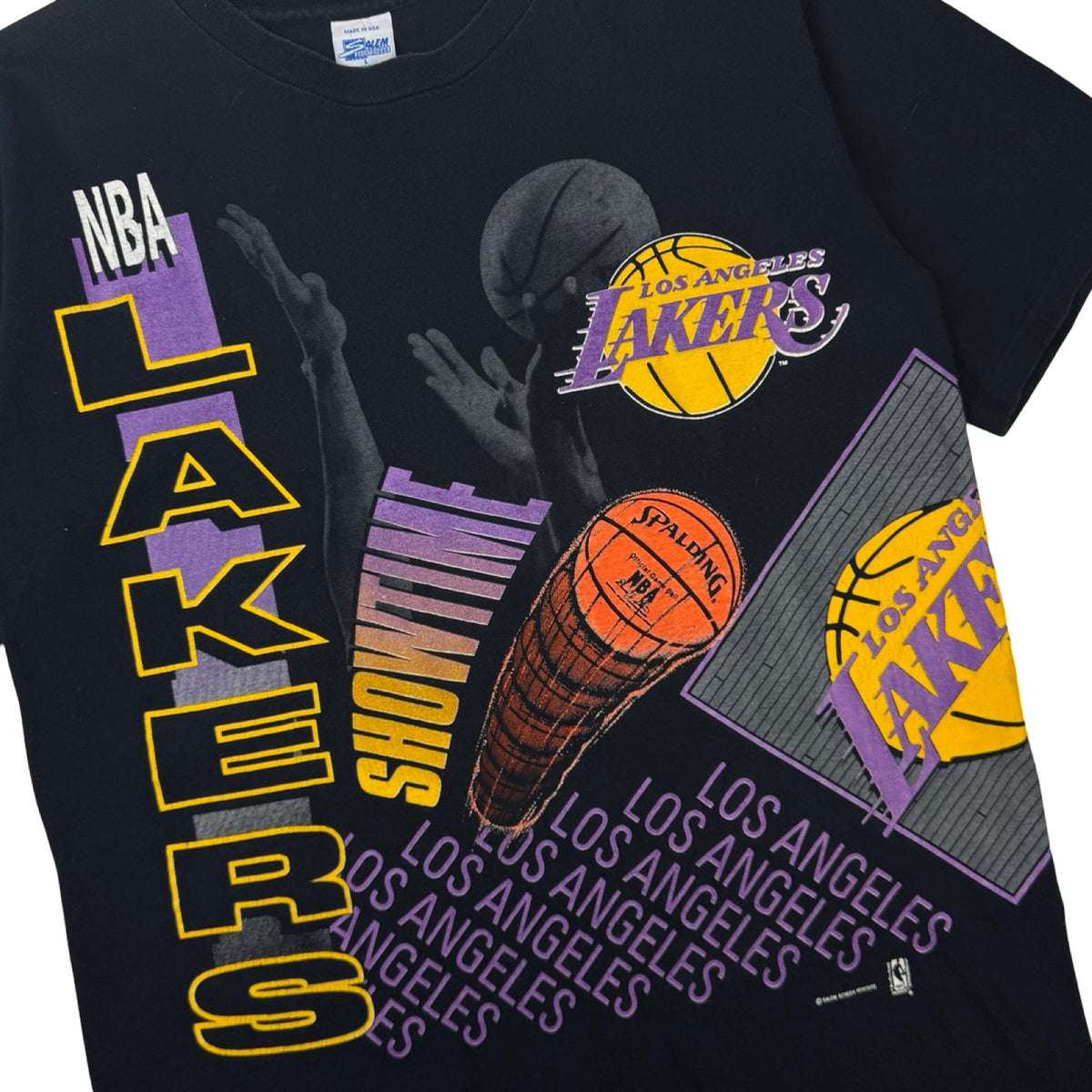 1991 Salem NBA Los Angeles Lakers  AOP T-Shirt Black