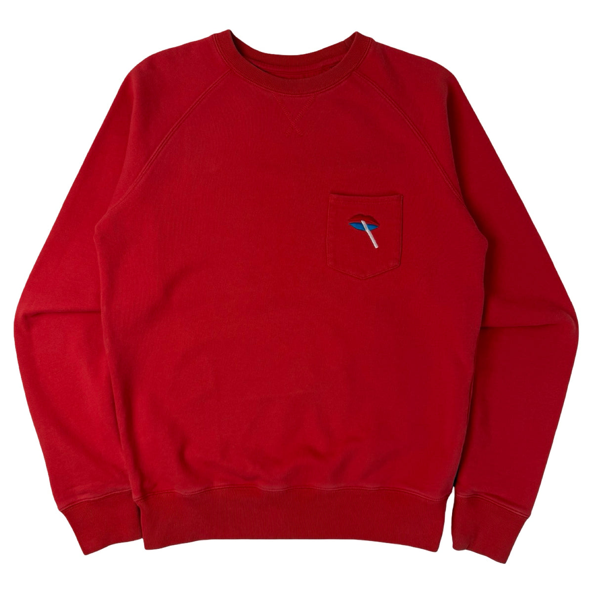 Palace Smoking Cigarette Pocket Crewneck Red
