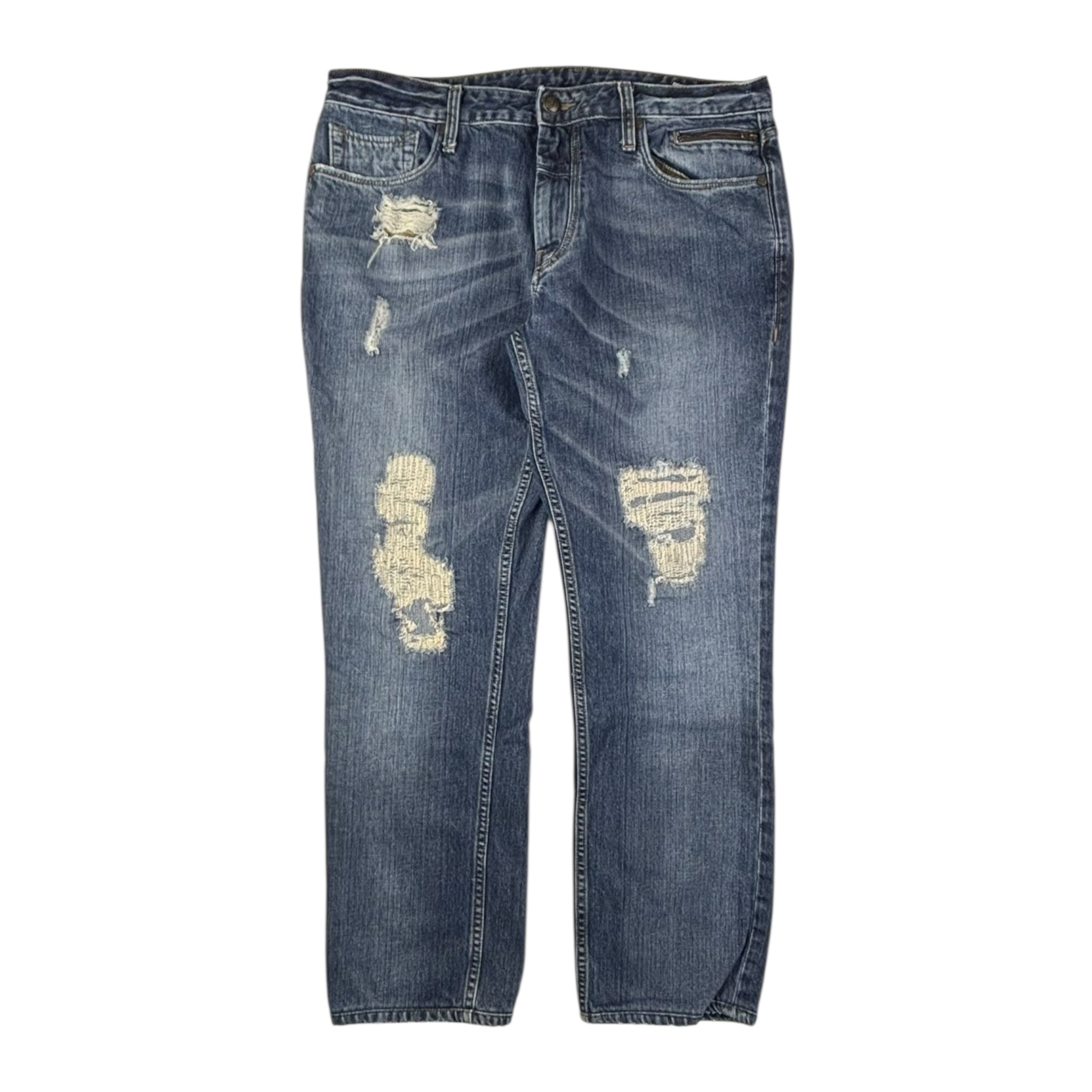 Vintage Ed Hardy Distressed Pants Dark Blue