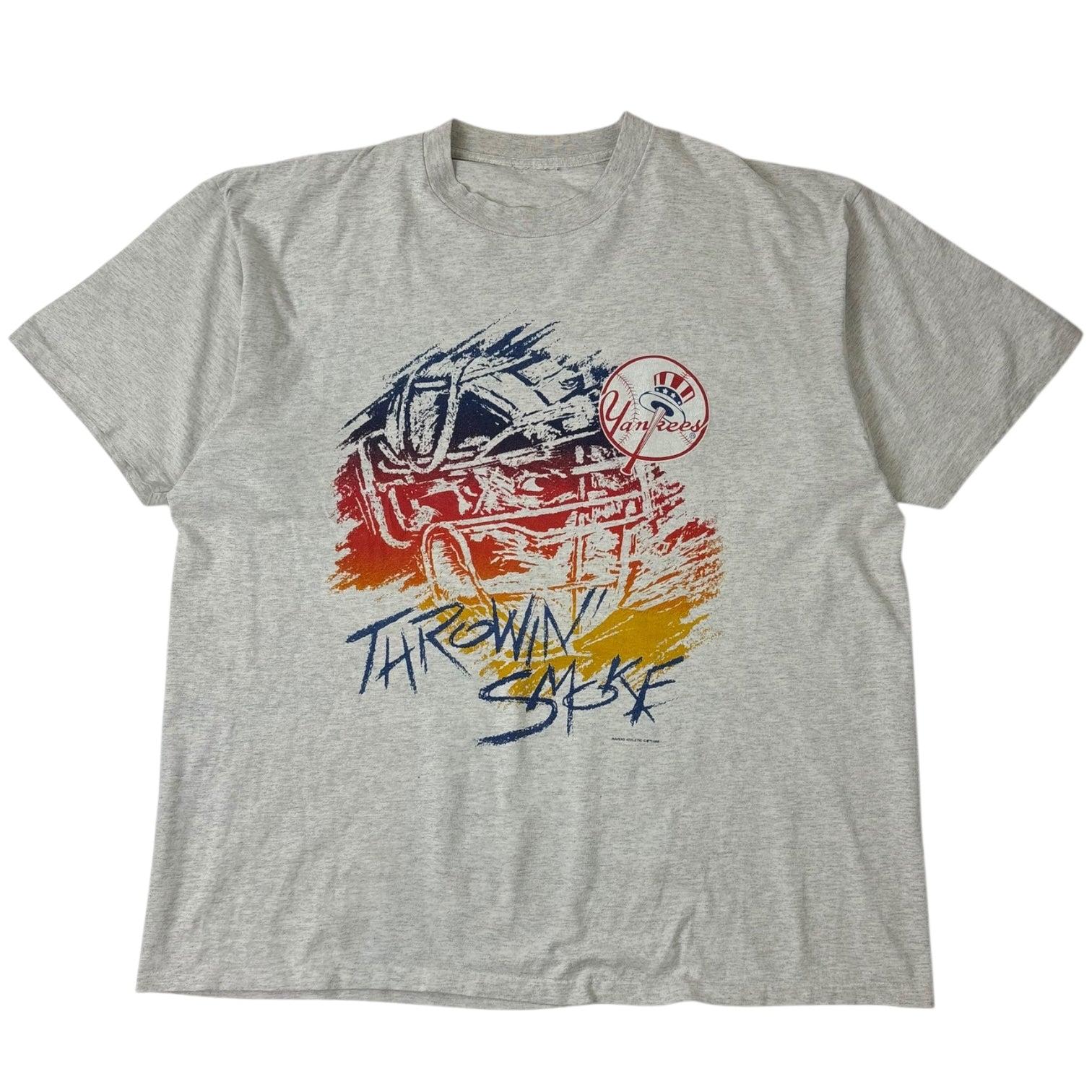 Vintage 1996 New York Yankees “Throwin’ Smoke” T-Shirt Grey