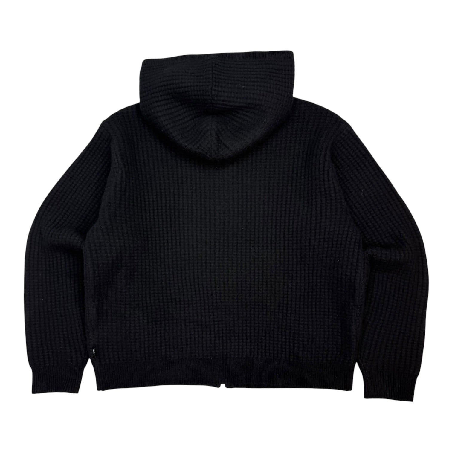 Stussy Waffle Cashmere Zip Up Sweater Black