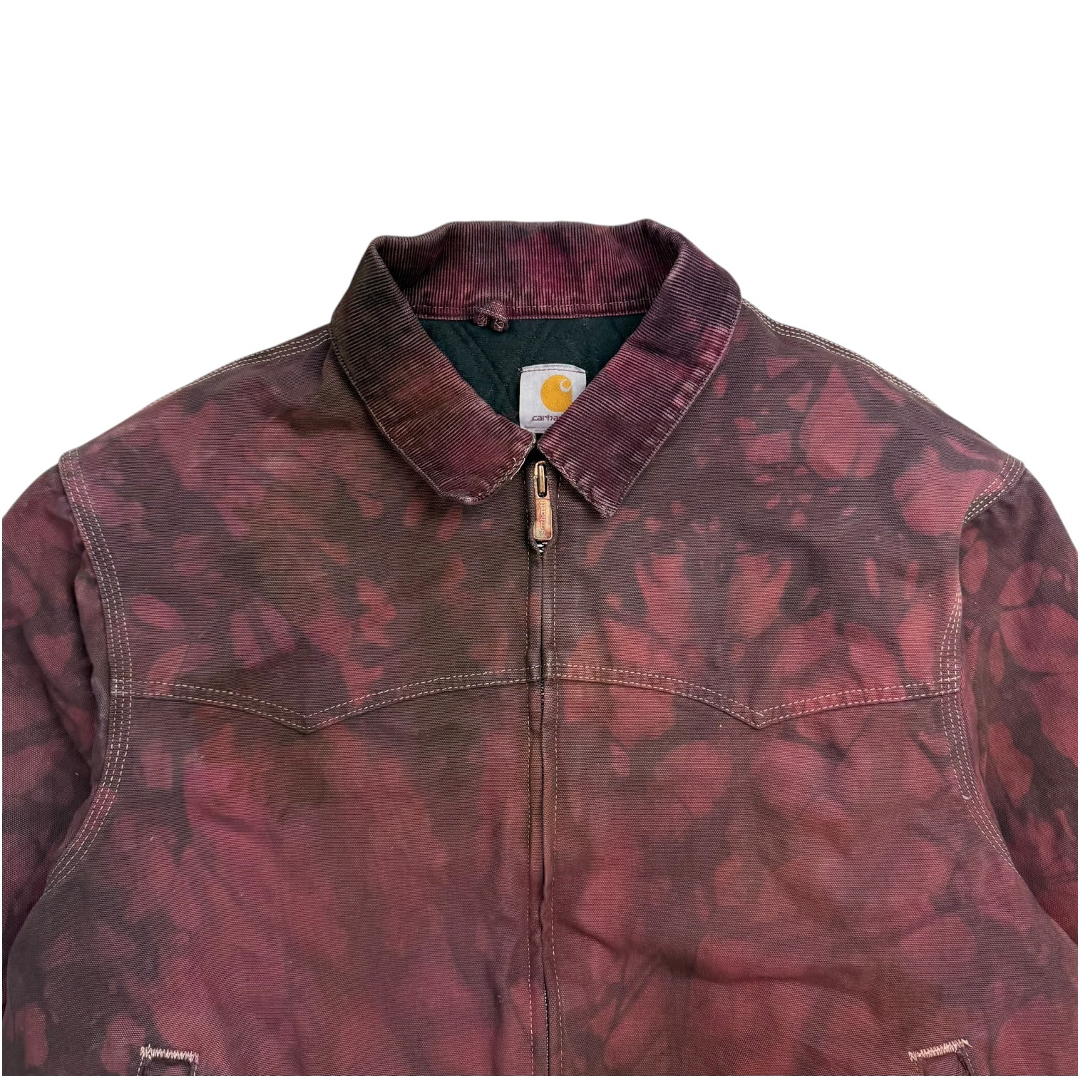 Vintage Carhartt Santa Fe Jacket Tie Dye Maroon