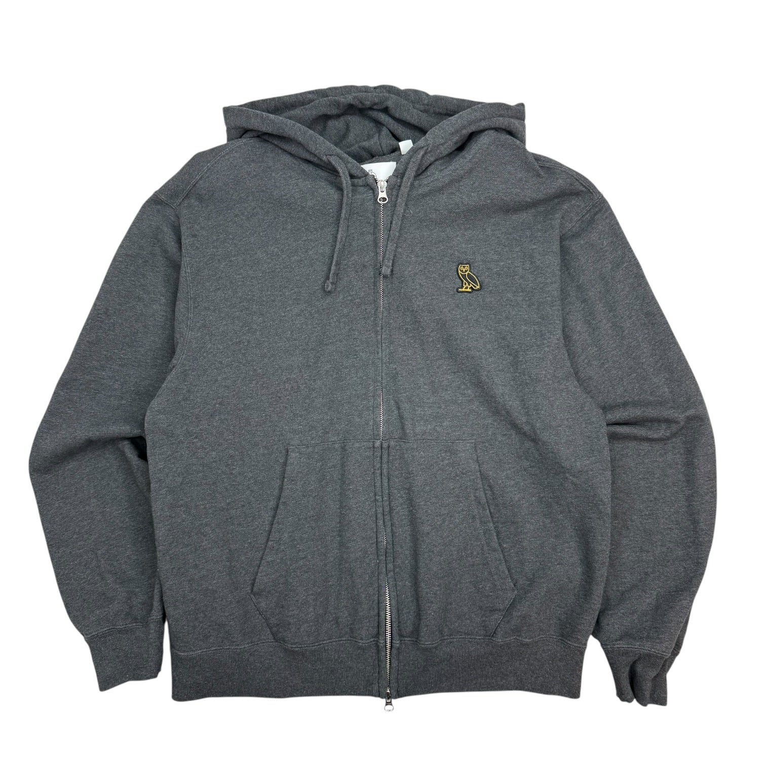 Octobers Very Own Classic Logo Zip Hoodie Heather Grey