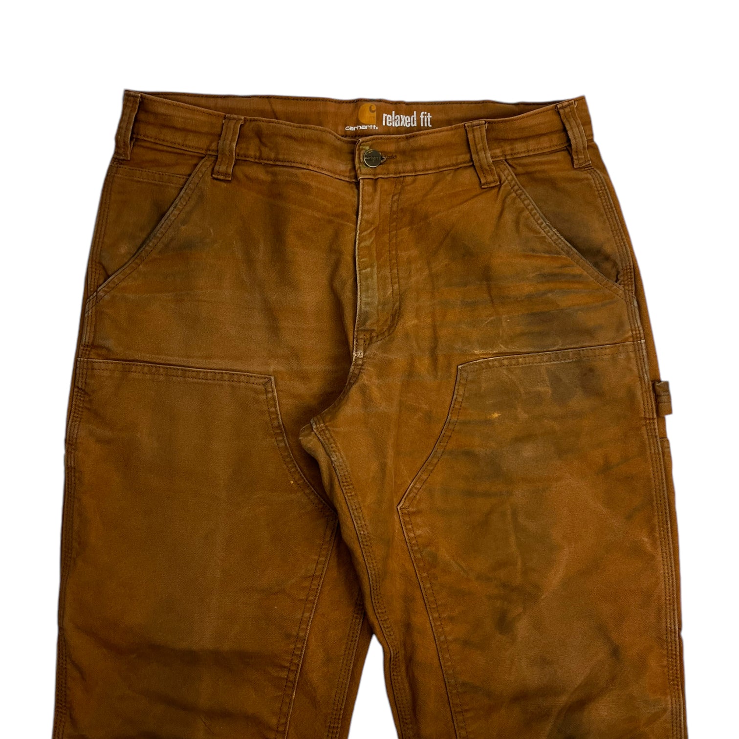 Carhartt Double Knee Work Pants Dark Tan