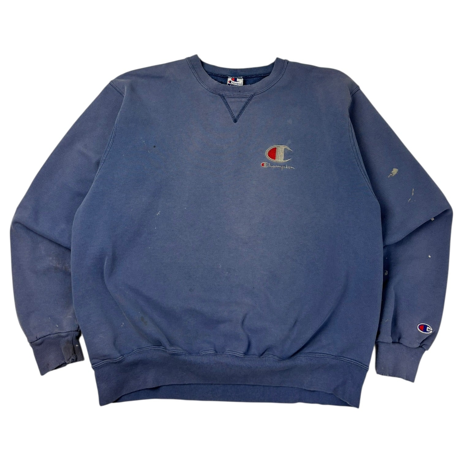 Vintage Champion Embroidered Crewneck Baby Blue