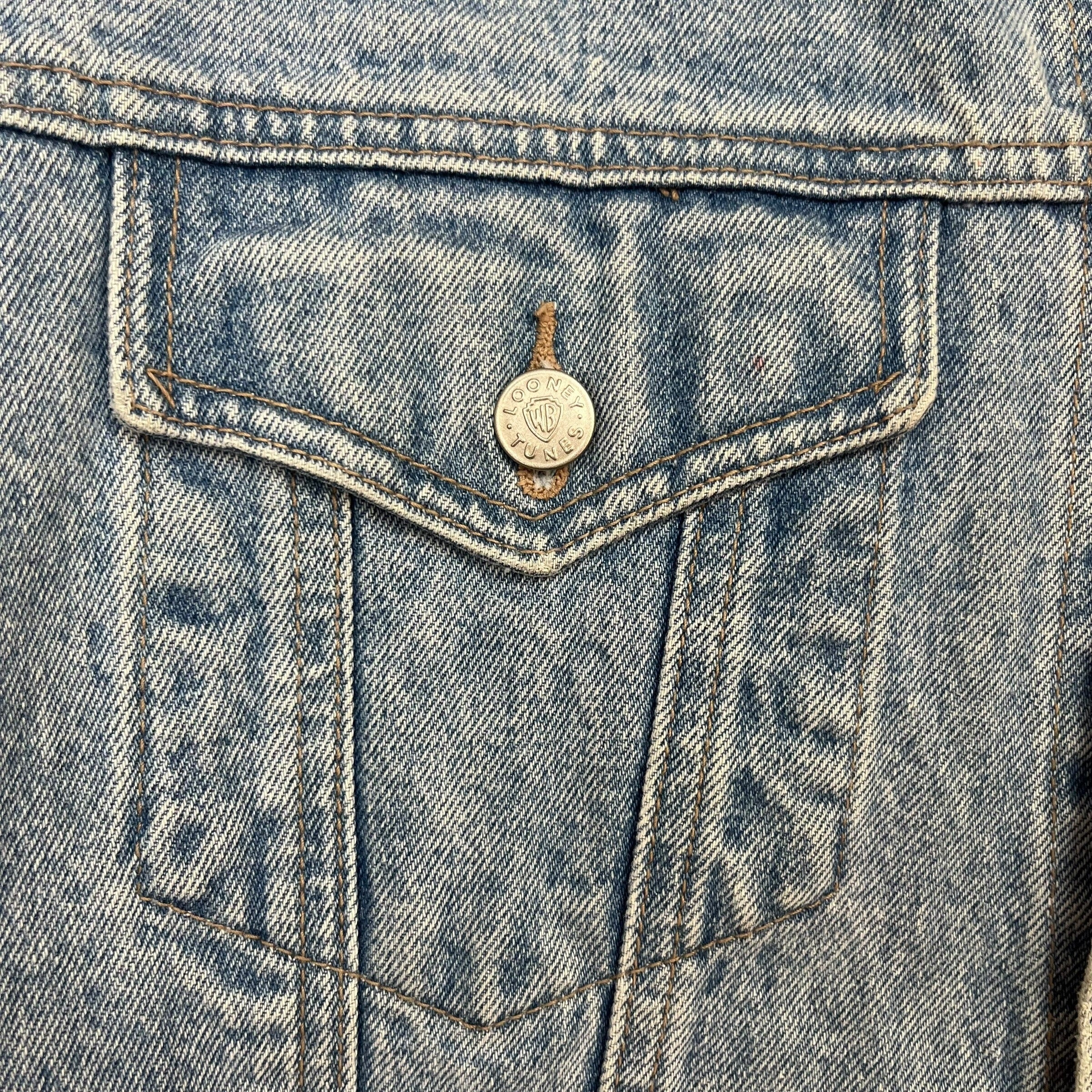 Vintage Warner Bros Studio Denim Jacket Light Wash