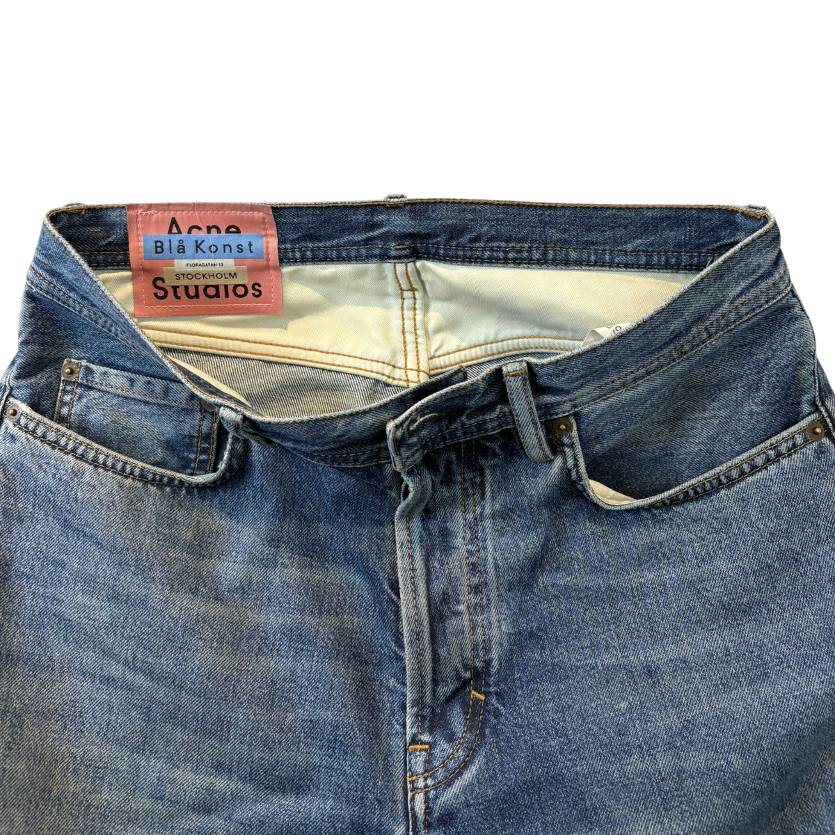 Acne Studios Straight Leg Denim Jeans Blue