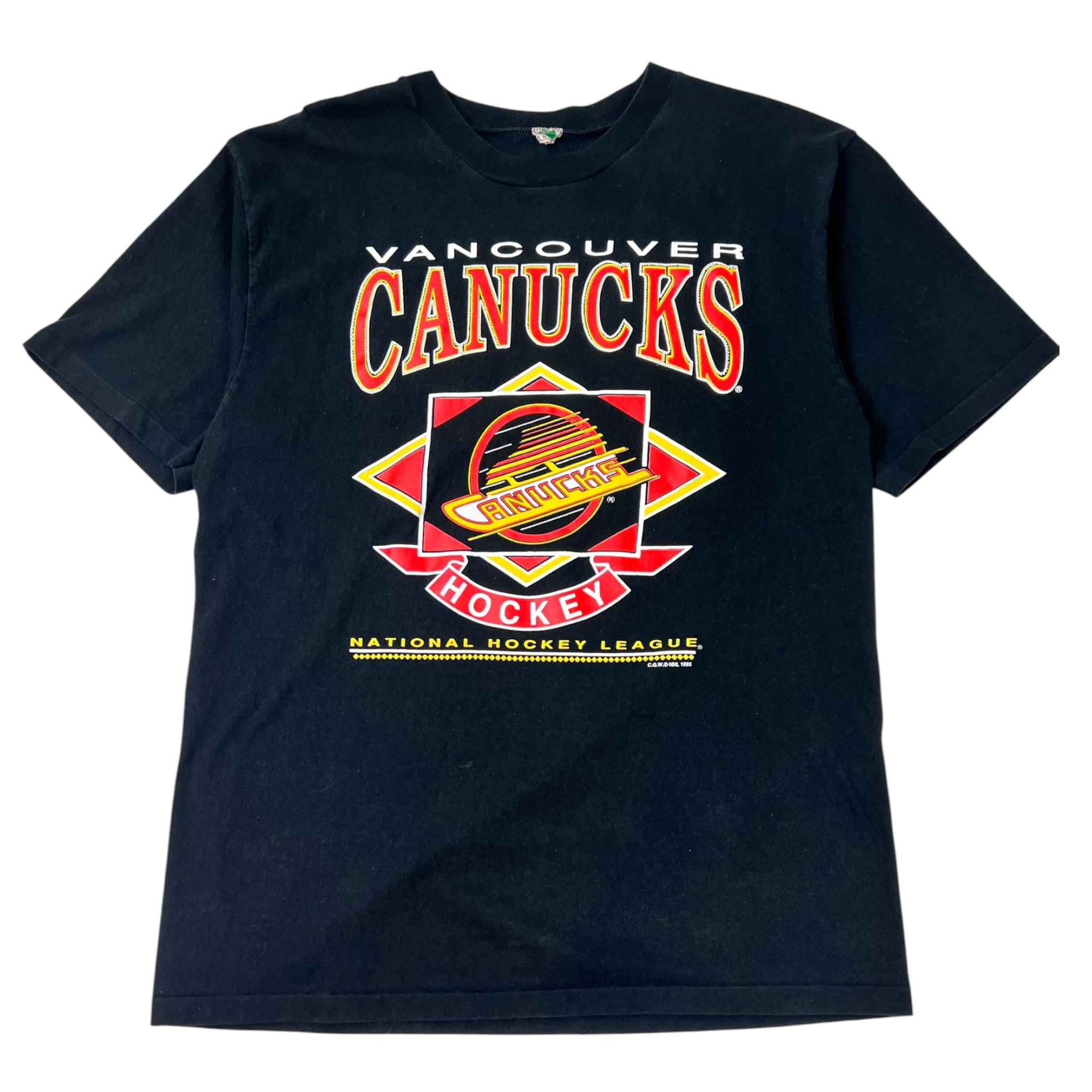 Vintage 1993 CGW Vancouver Canucks Graphic T-Shirt