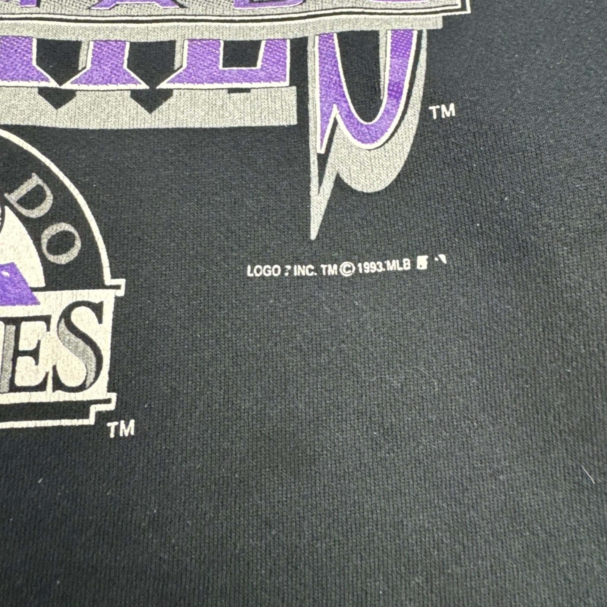 1993 Colorado Rockies 7-Logo MLB Crewneck