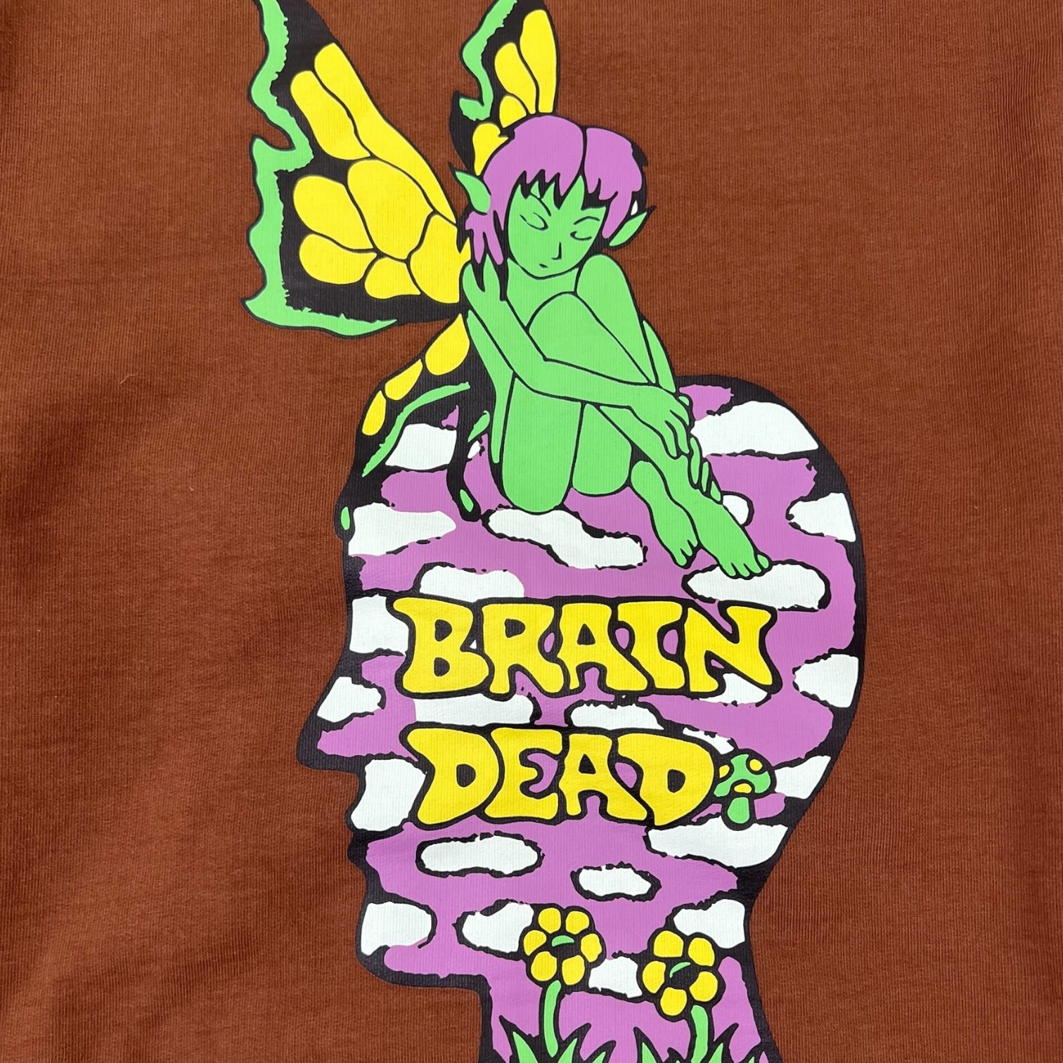 Brain Dead Mushroom House Crewneck Brown