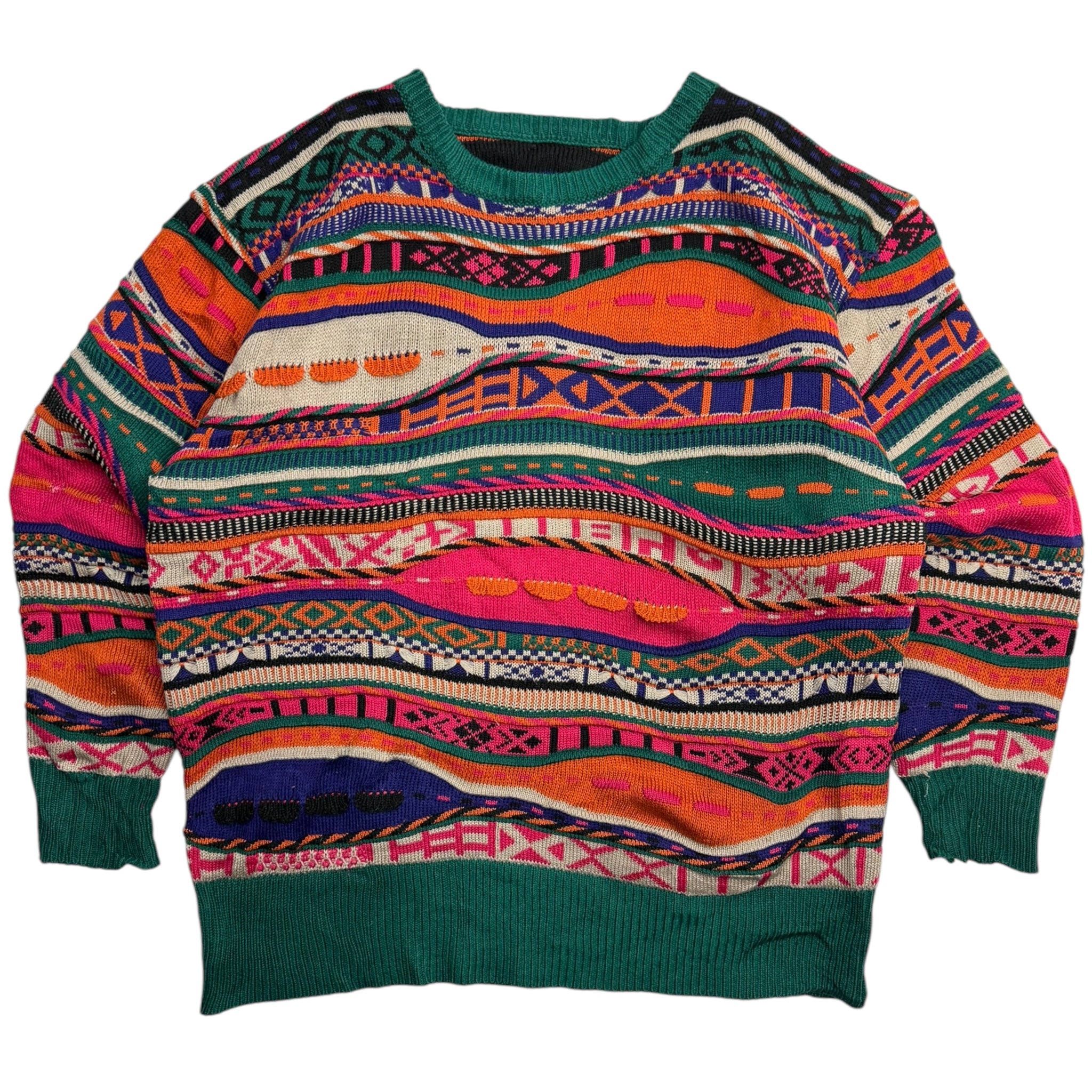 Vintage Horizontal Colour Wave 3D Knit