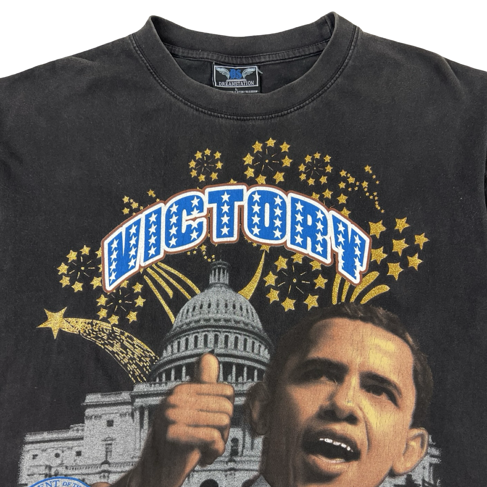 Vintage Barack Obama “44th President” T-Shirt Black