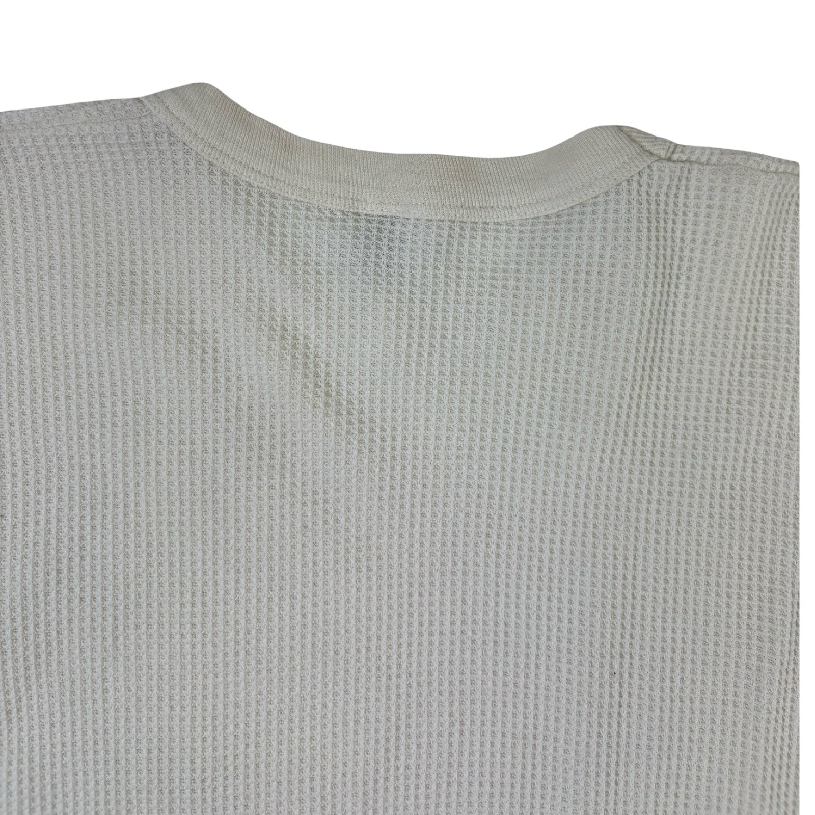 Vintage Hanes Waffle Knit Long Sleeve Thermal Shirt Cream