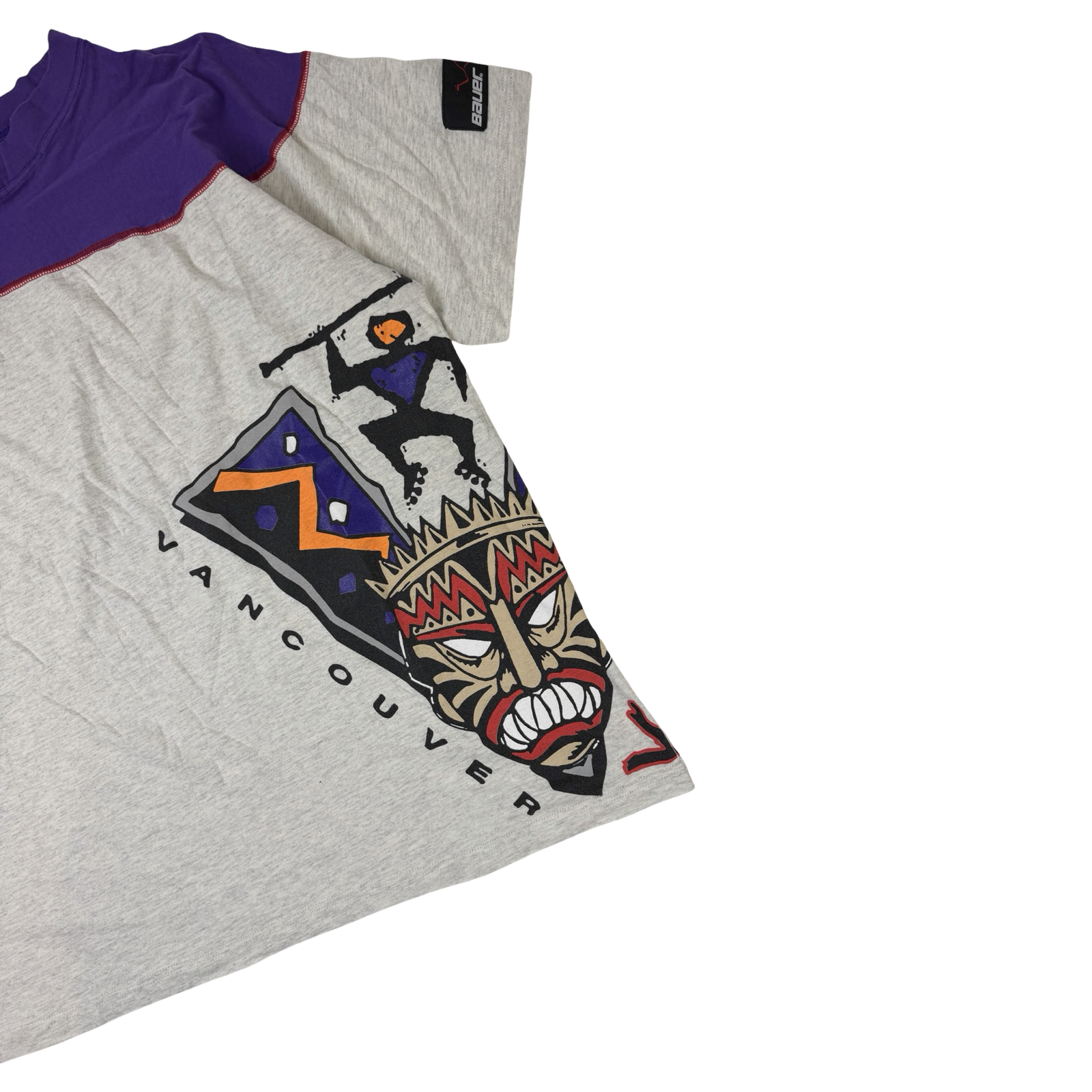 Vintage 1990s AOP Vancouver Voodoo T-Shirt Purple/White
