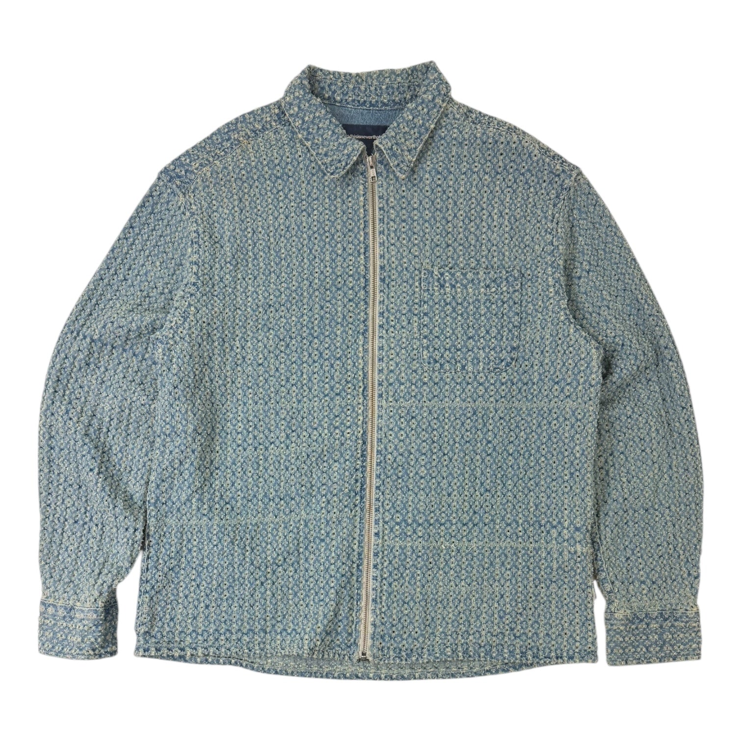 Thisisneverthat Damaged Denim Jacket Washed Blue