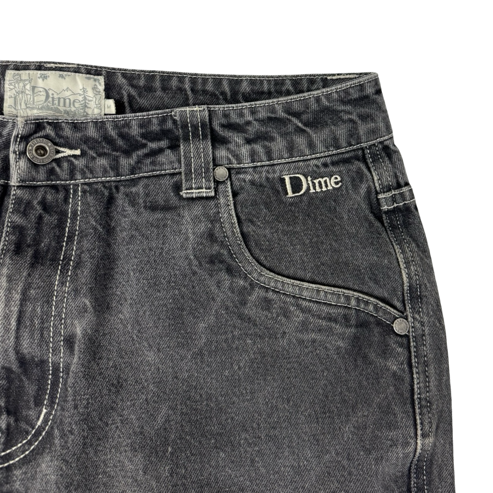 Dime Grey Wash Relaxed Denim