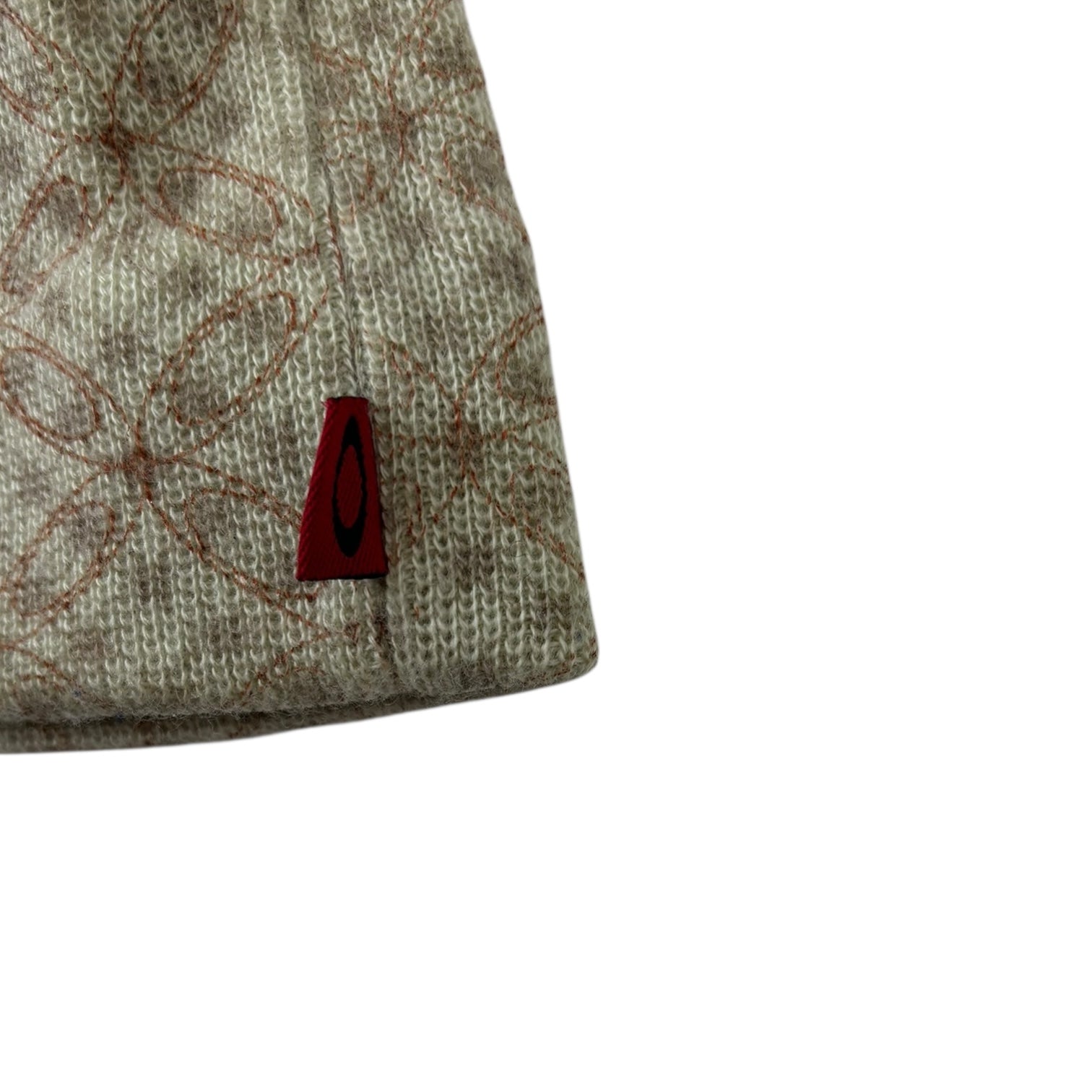 Vintage Oakley Software Patterned Skullcap Beanie Beige