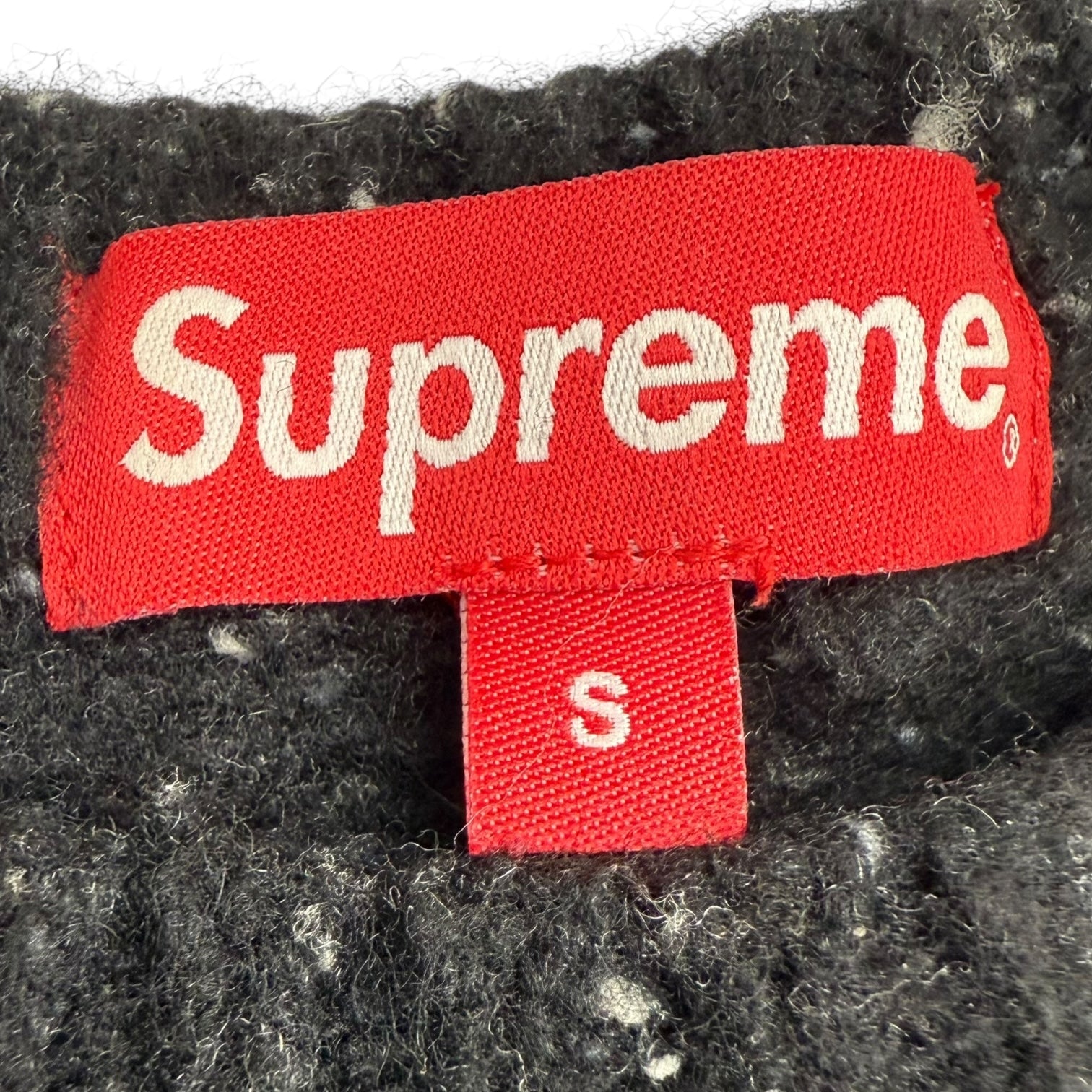 Supreme Speckle Small Box Logo Knit Crewneck Black