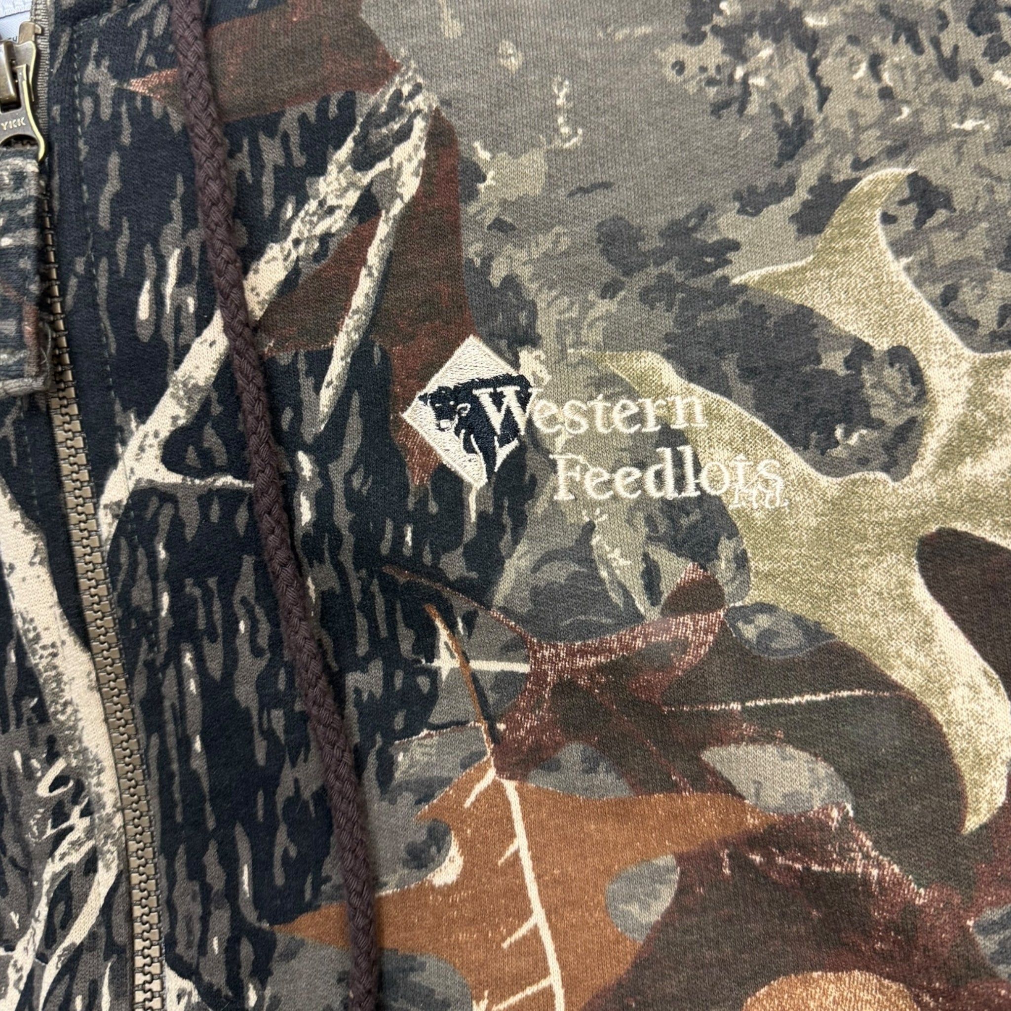 Vintage Camo Zip Up Hoodie