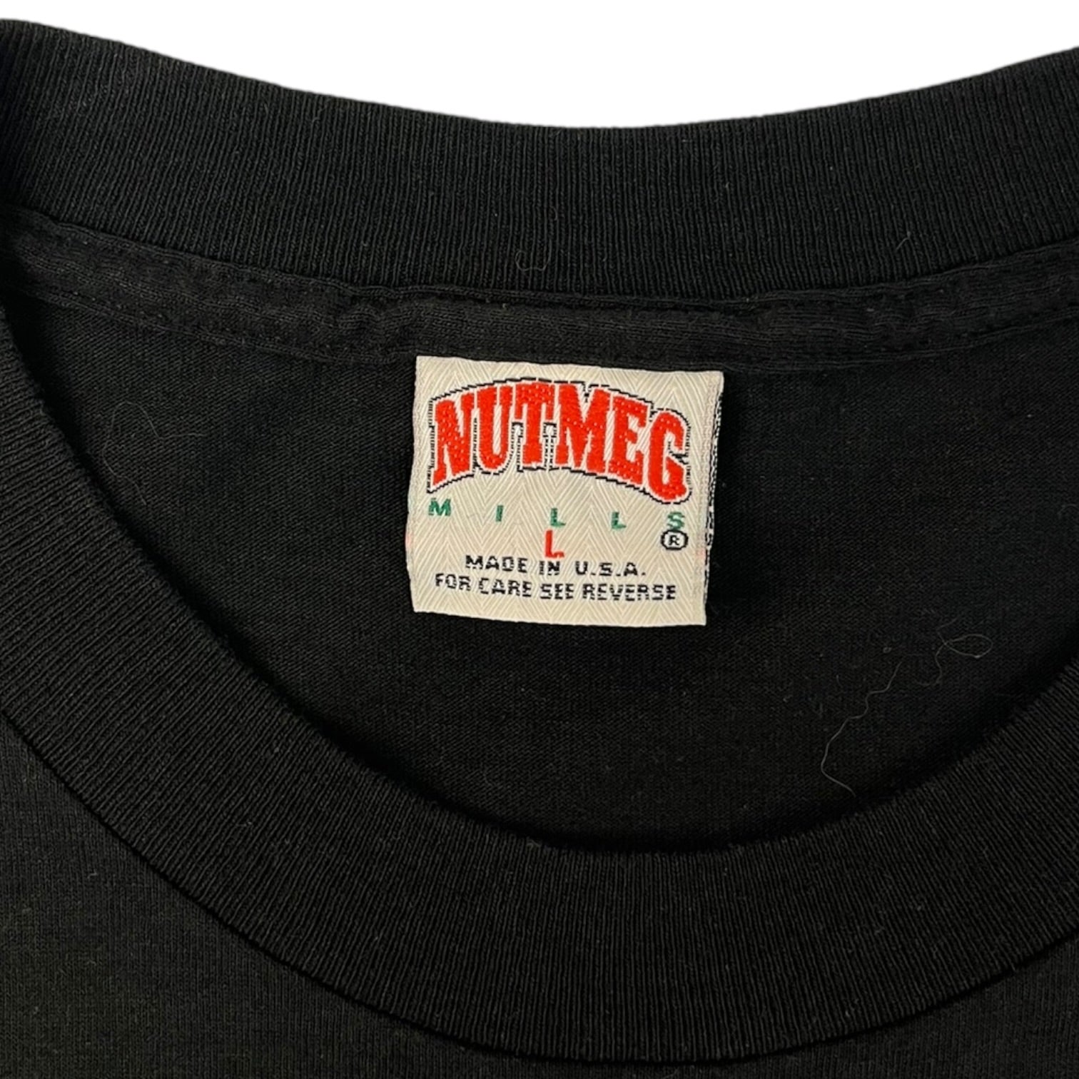 Vintage Nutmeg Los Angeles Raiders Embroidered T-Shirt Black