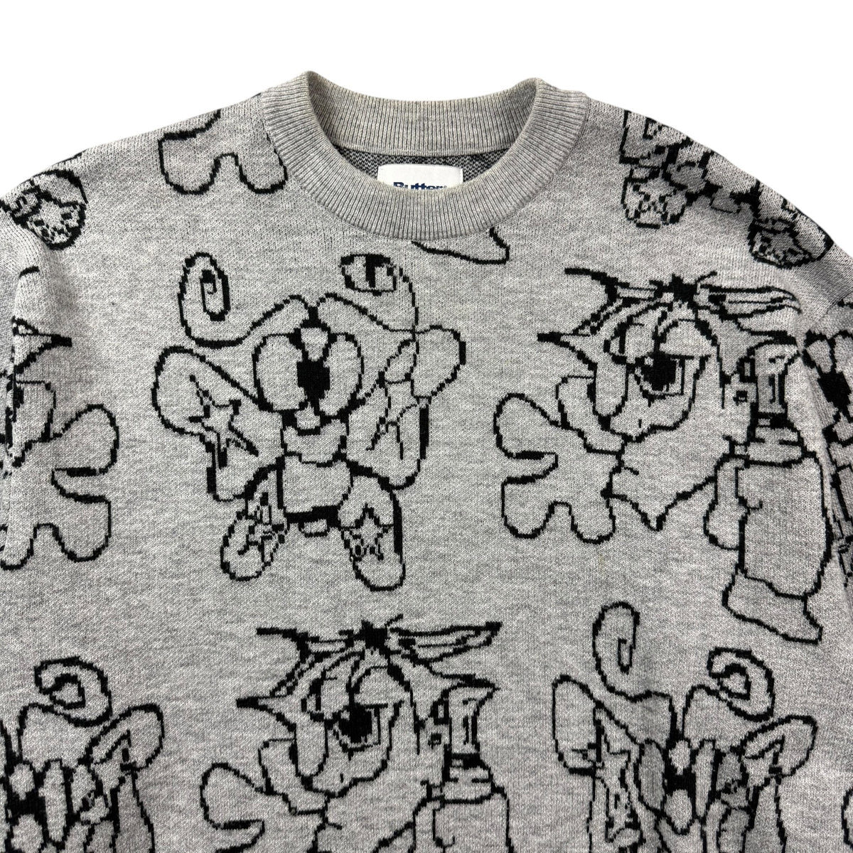 Butter Goods Spray Knit Sweater Grey