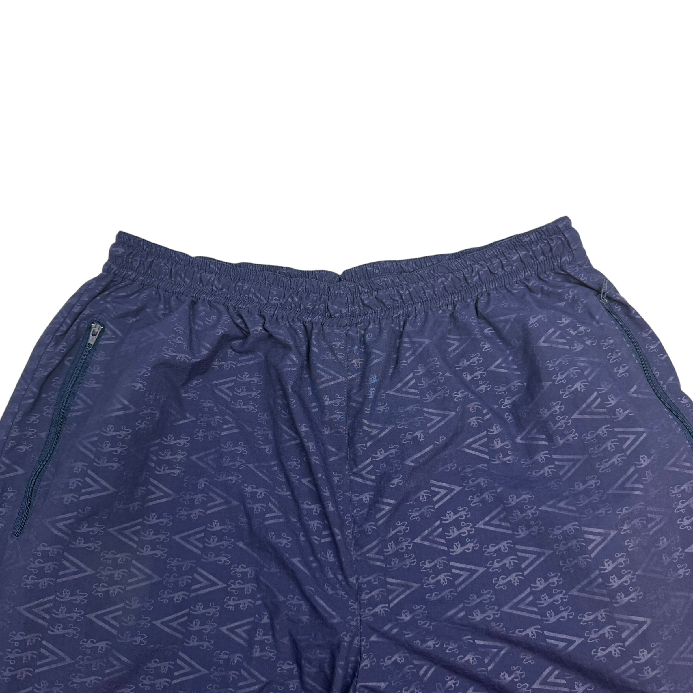 1990-92 Umbro England All Over Print Training Pants Navy