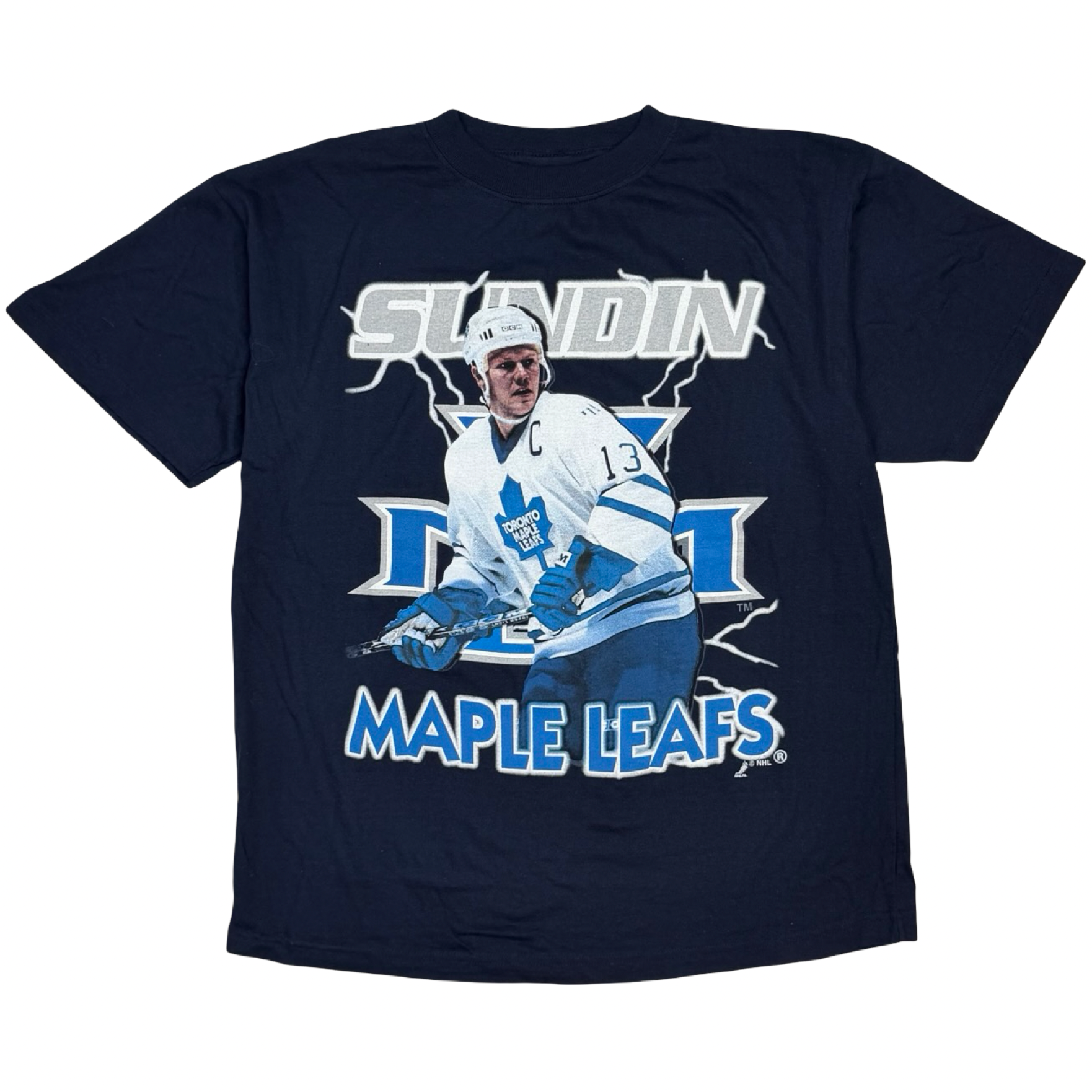 Vintage Toronto Maple Leafs Mats Sundin NHL Tee Navy