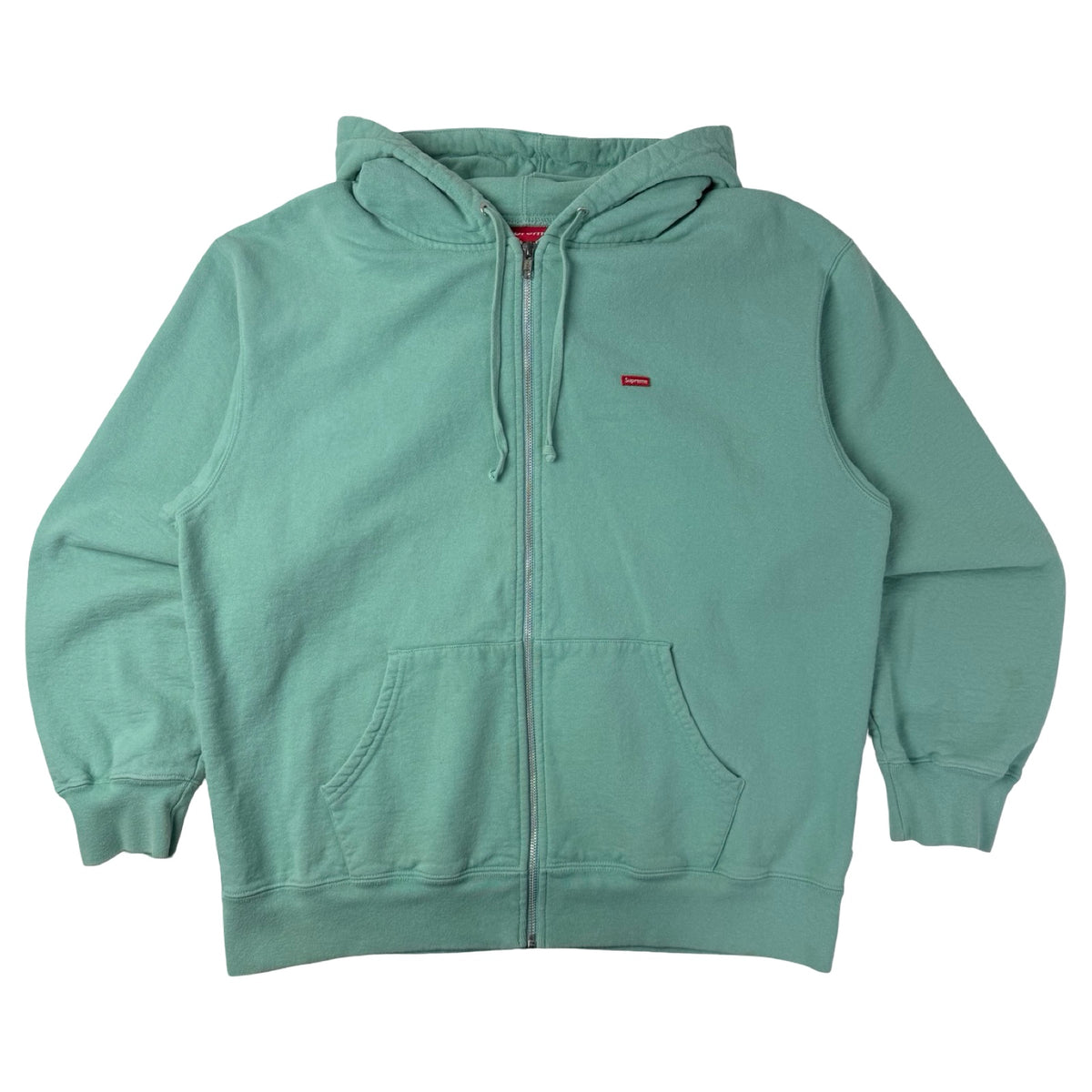 Supreme Small Box Zip Up Hooded Sweatshirt Dusty Cactus