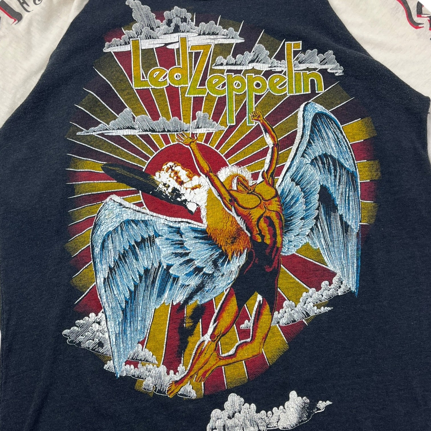Vintage 80s Led Zepplin Raglan Sleeve Band S/S T-Shirt