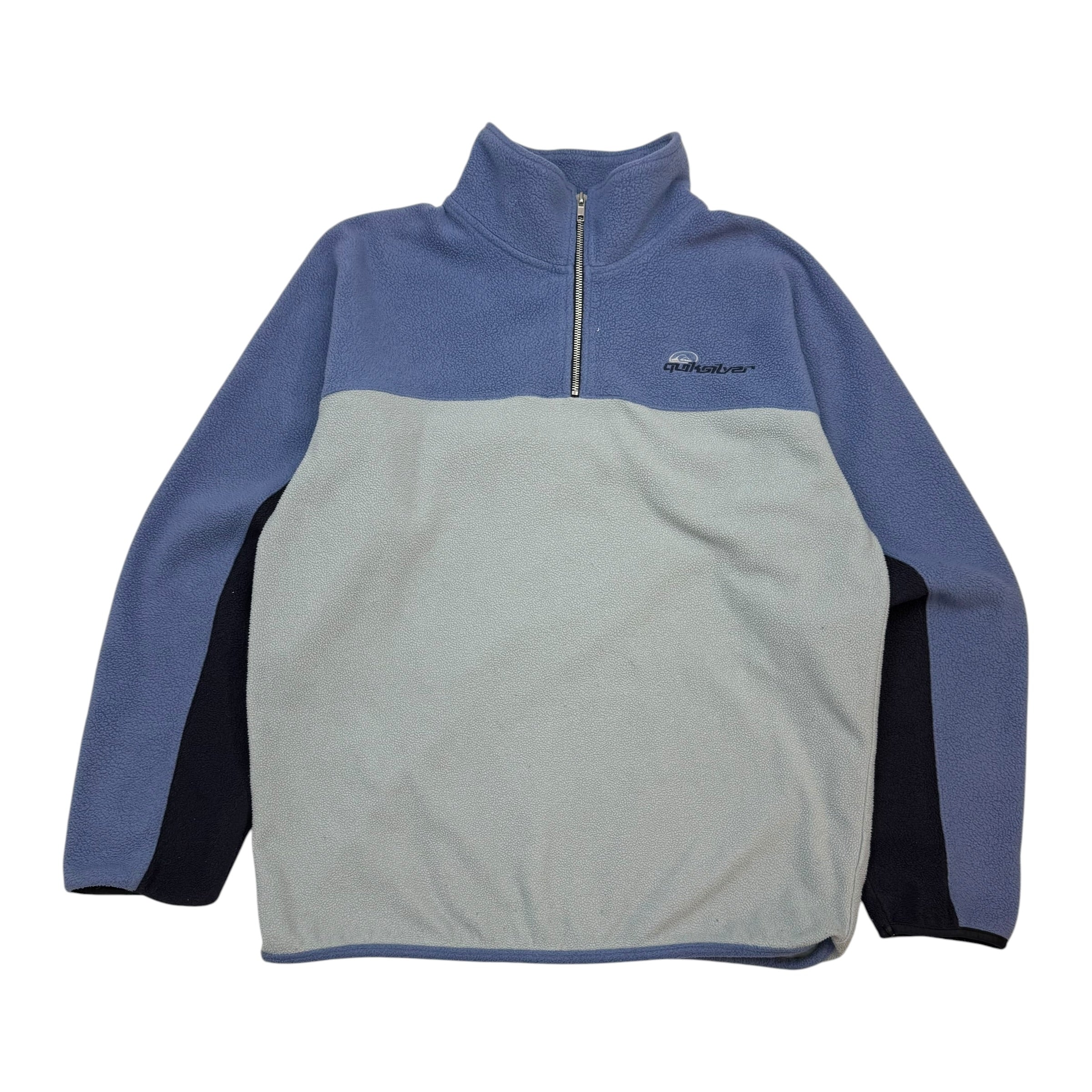 Vintage Quicksilver Fleece Quarter Zip Light Blue/ Grey