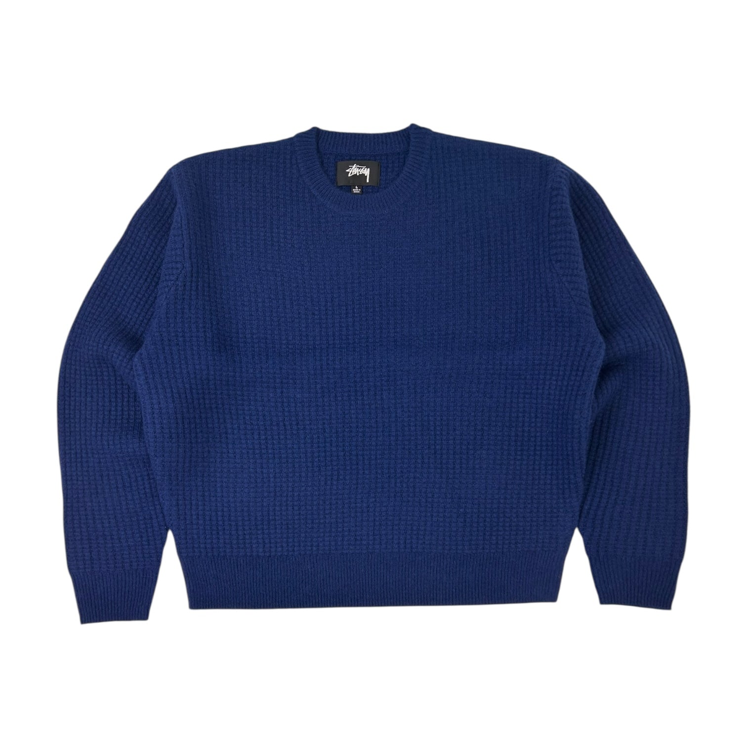 Stussy Waffle Cashmere Sweater Navy