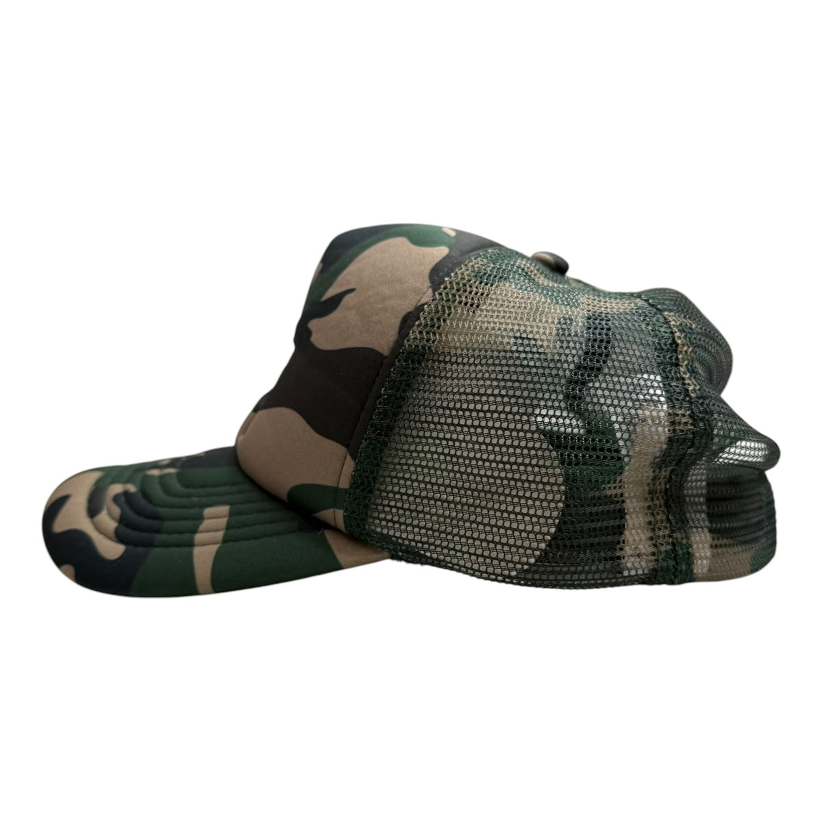 Stussy Mesh Trucker Big Basic Hat Woodland Camo
