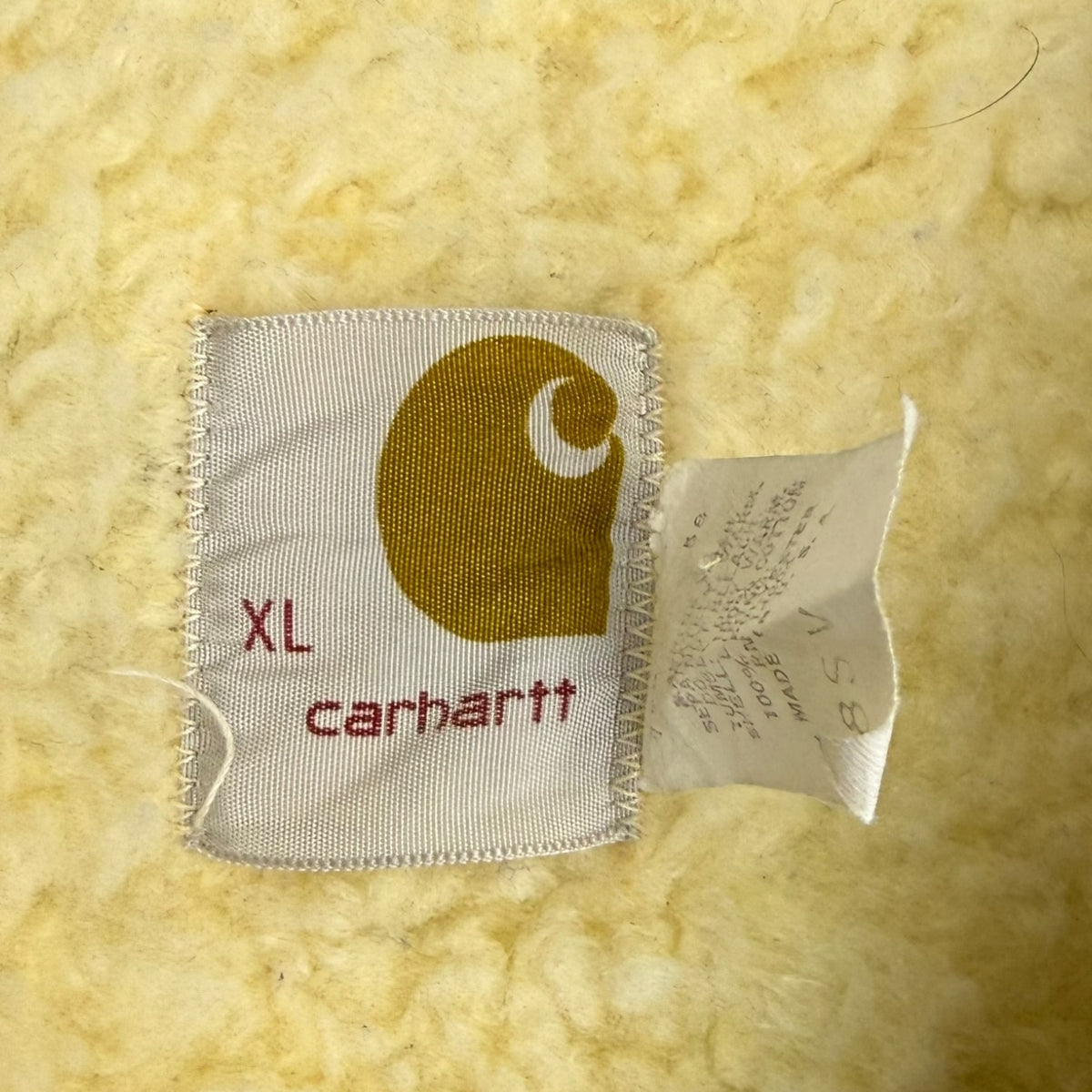 1980's Carhartt Denim Sherpa Lined Vest Dark Wash