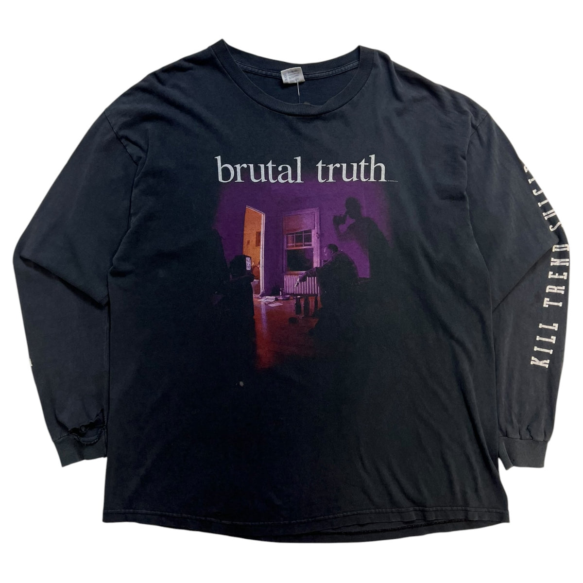 Vintage 1990’s Brutal Truth “Kill Trend Suicide” Long Sleeve T-Shirt Black