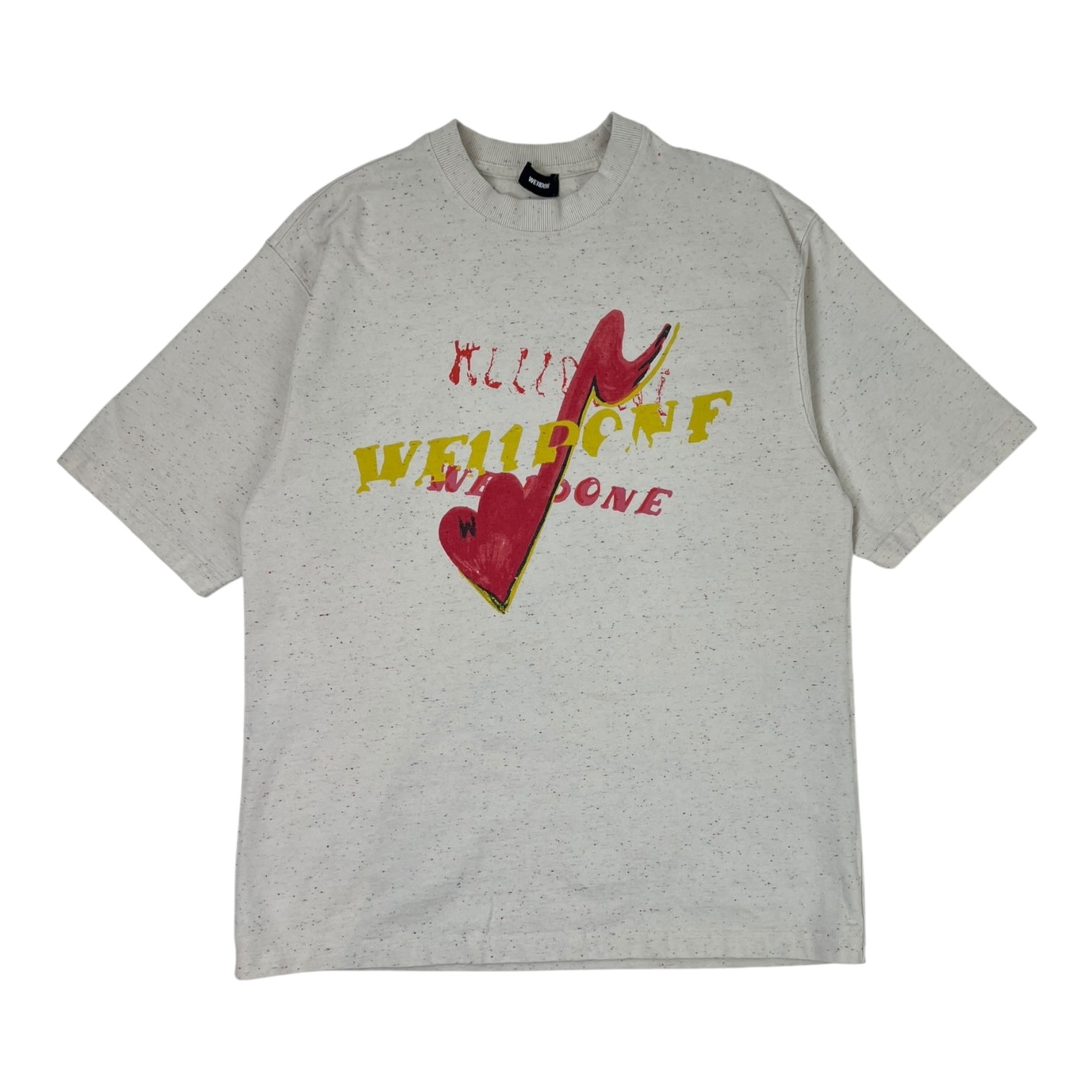 We11done Character Print T-Shirt Beige