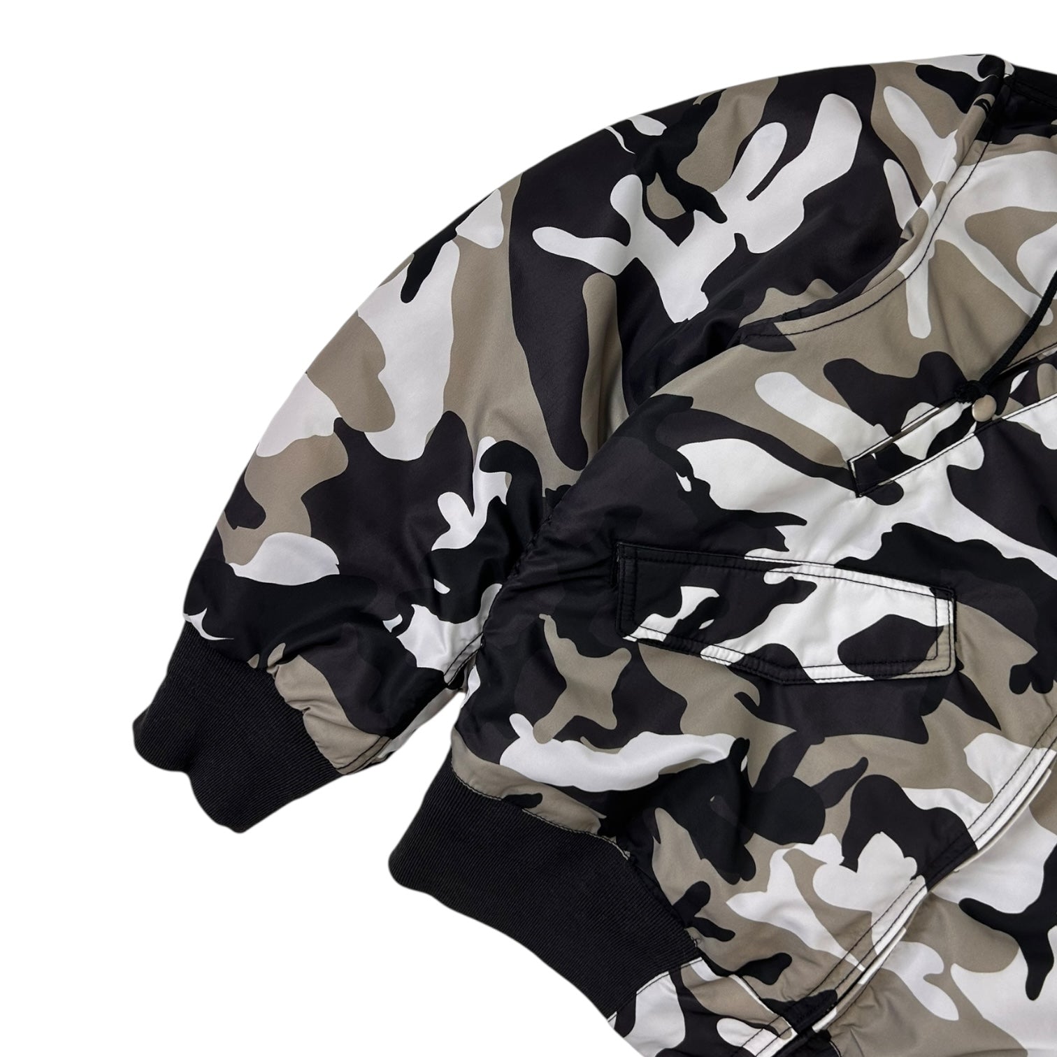 Stussy Flight Bomber Hooded Jacket Snow Camo